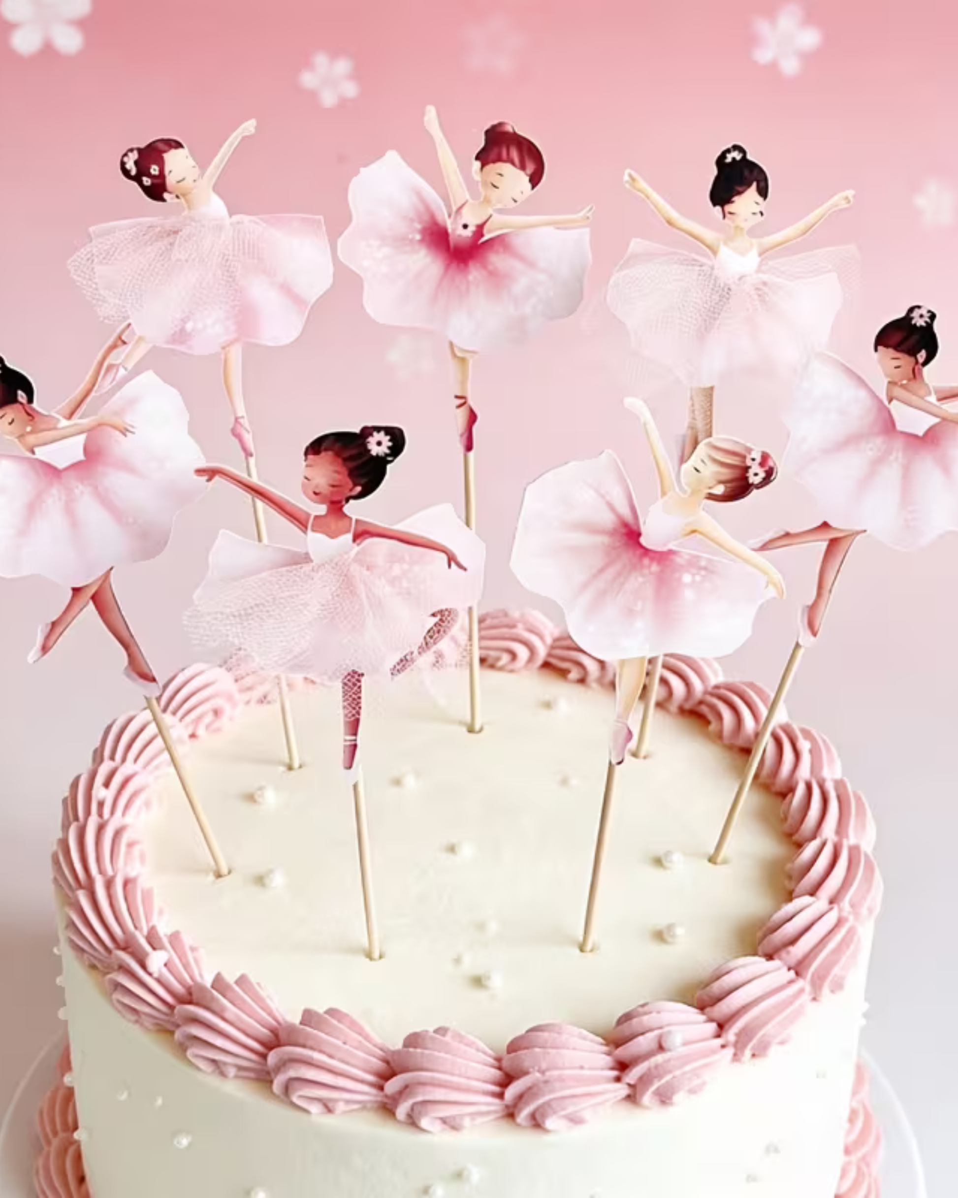 Set Toppere Cupcakes "Balerină" - 12 bucati