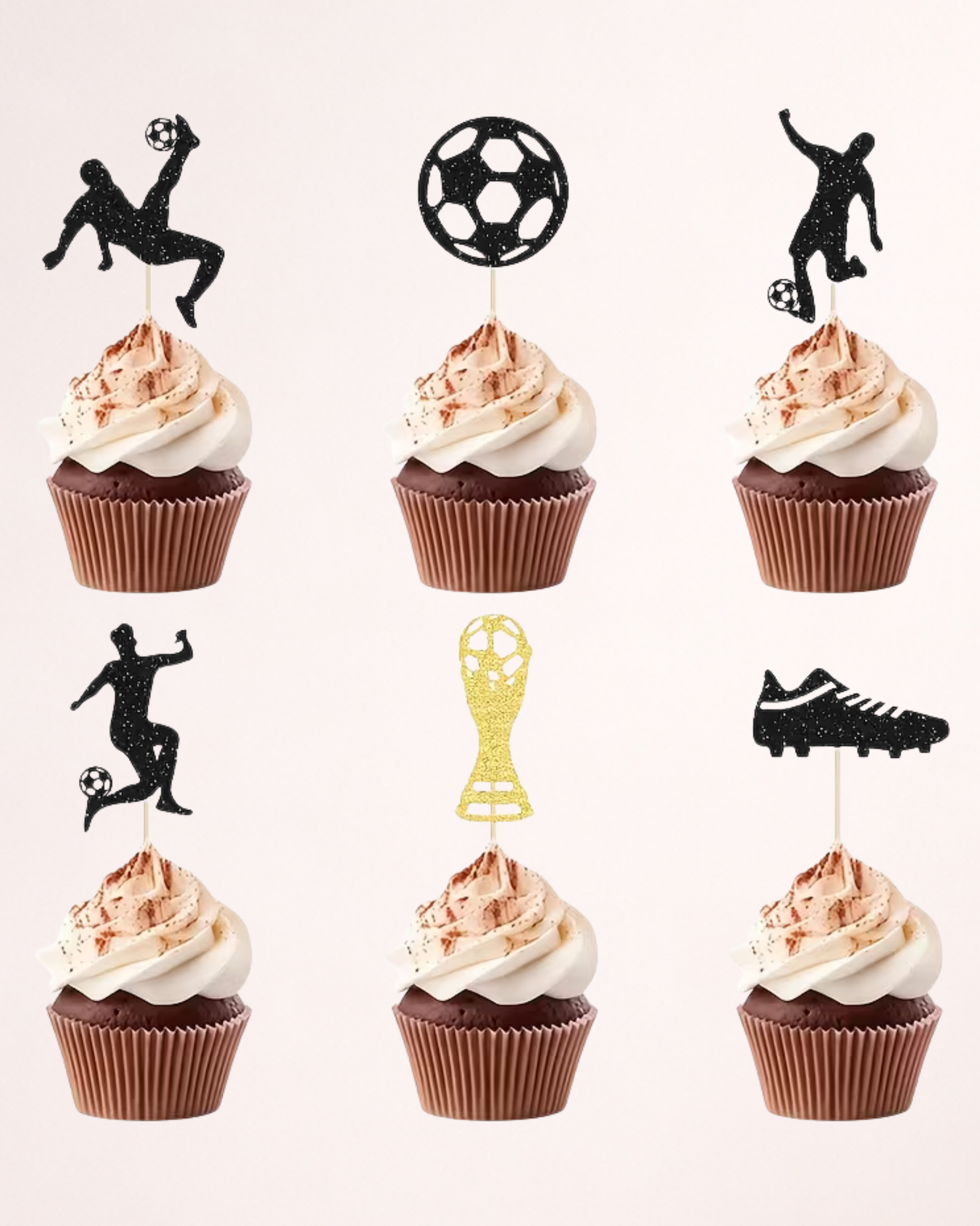 Set 24 Toppere Cupcakes - "Fotbal"