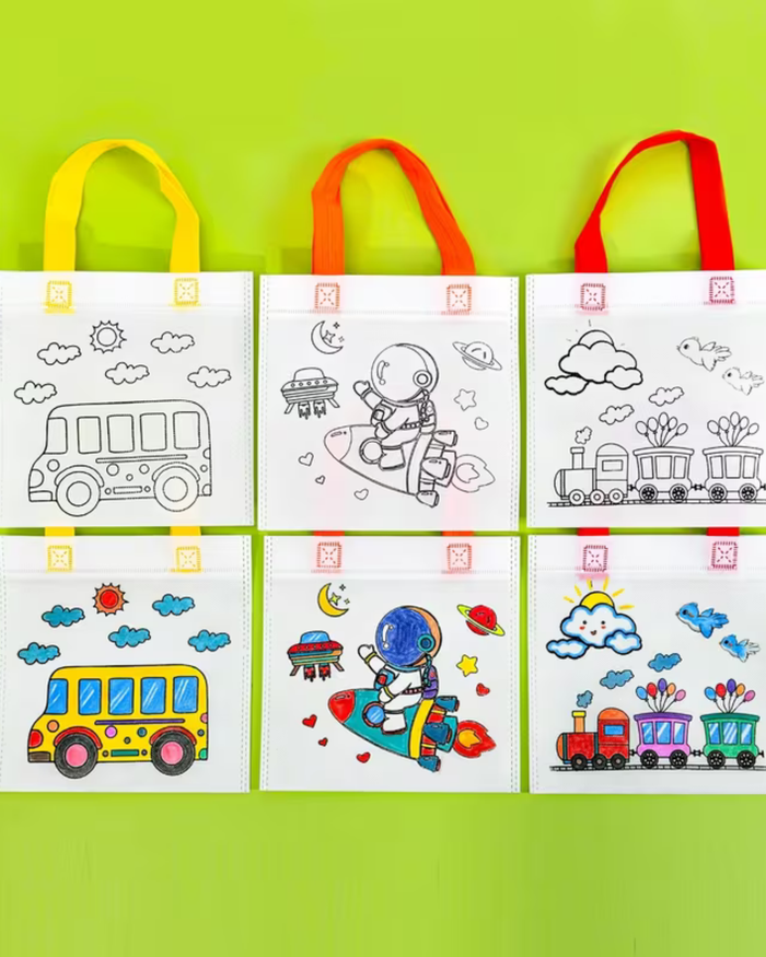 Set 12 sacoșe pentru colorat și cadouri – Kids Party