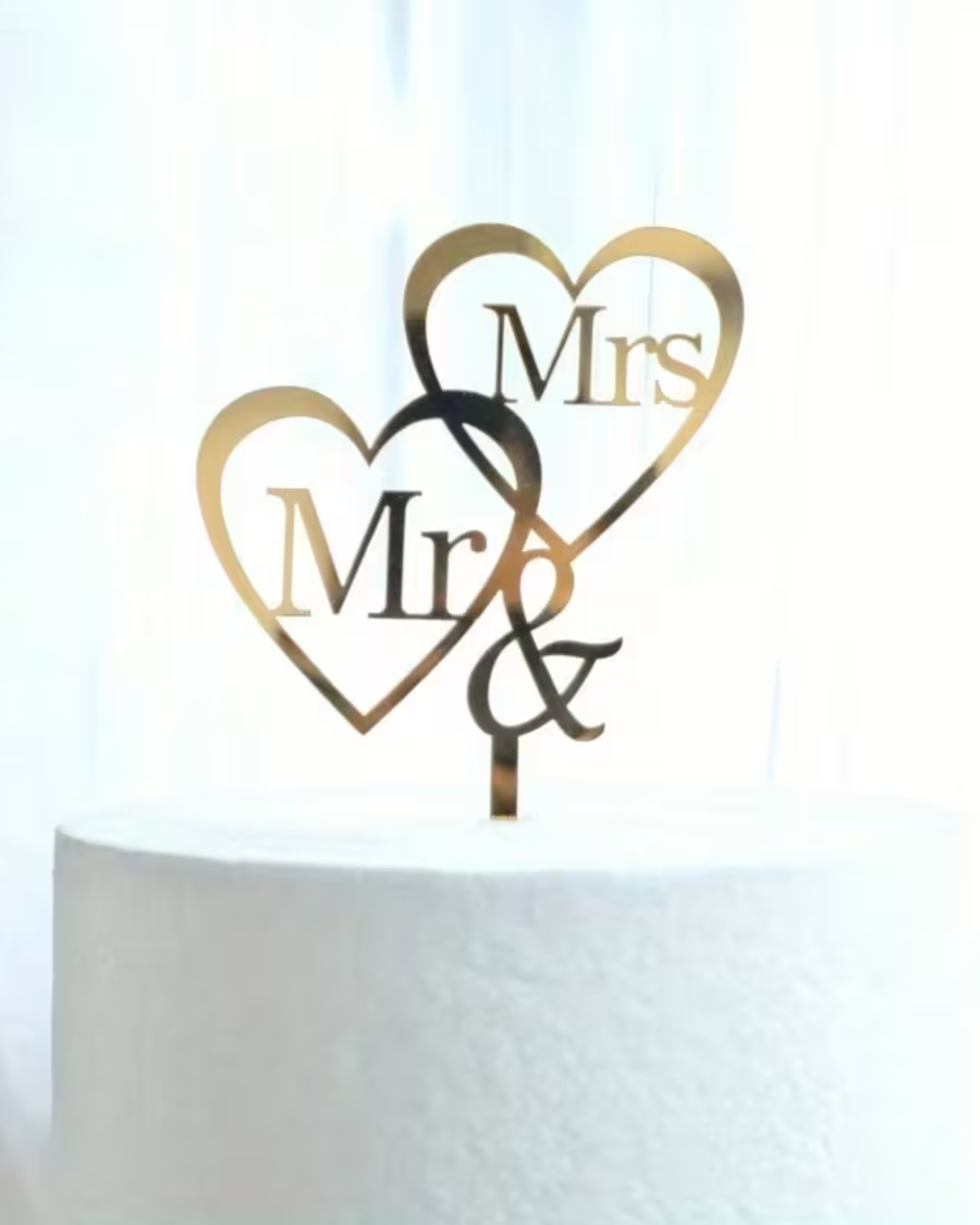 Topper Tort Mr & Mrs pentru Nuntă - 6 Modele