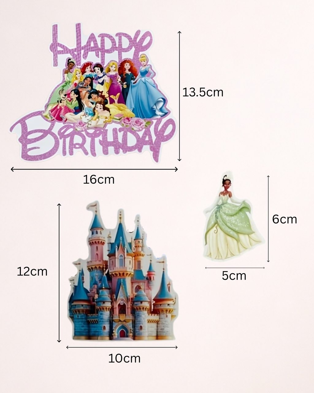 Set Toppere Tort "Prințese Disney" - 11 elemente
