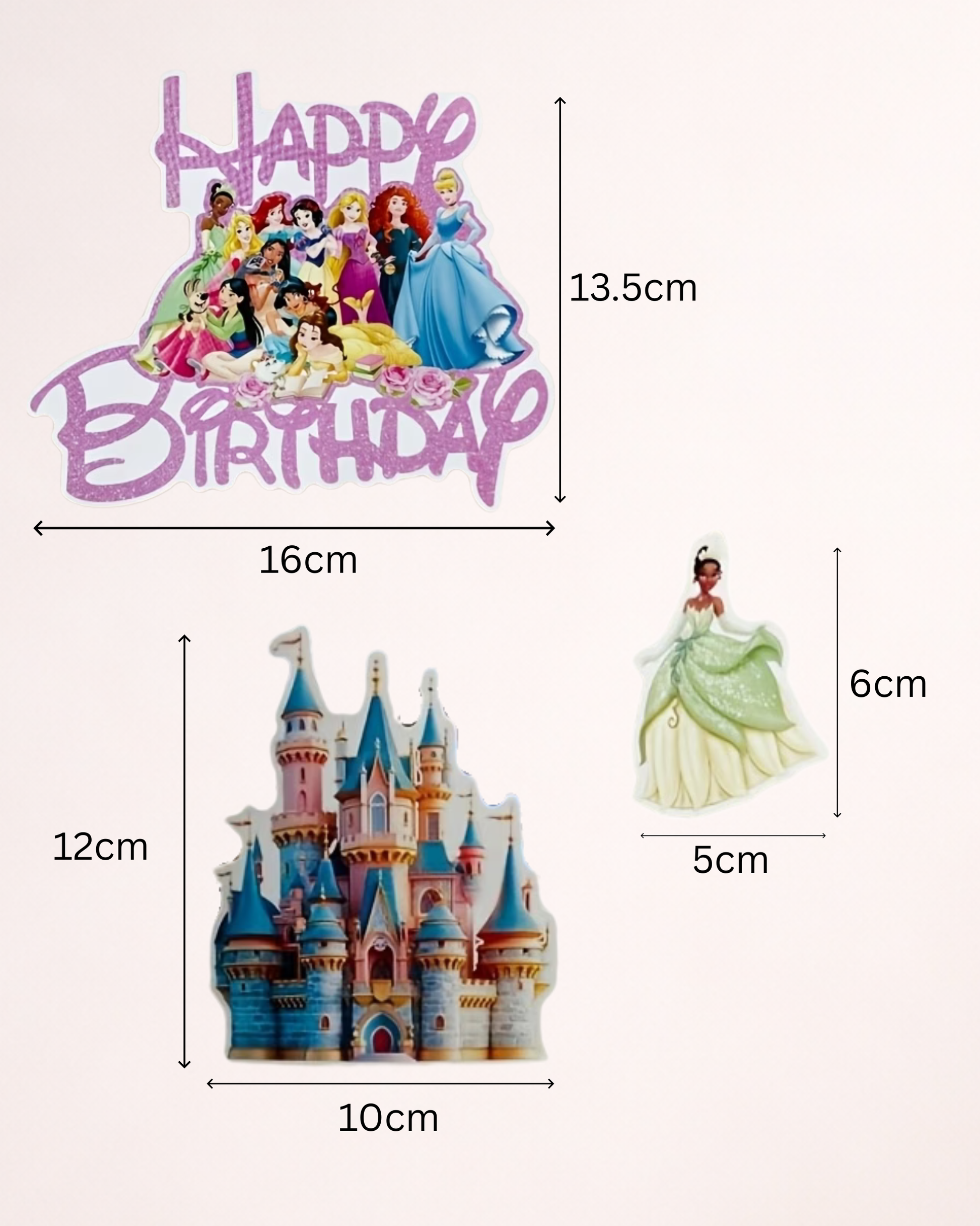 Set Toppere Tort "Prințese Disney" - 11 elemente