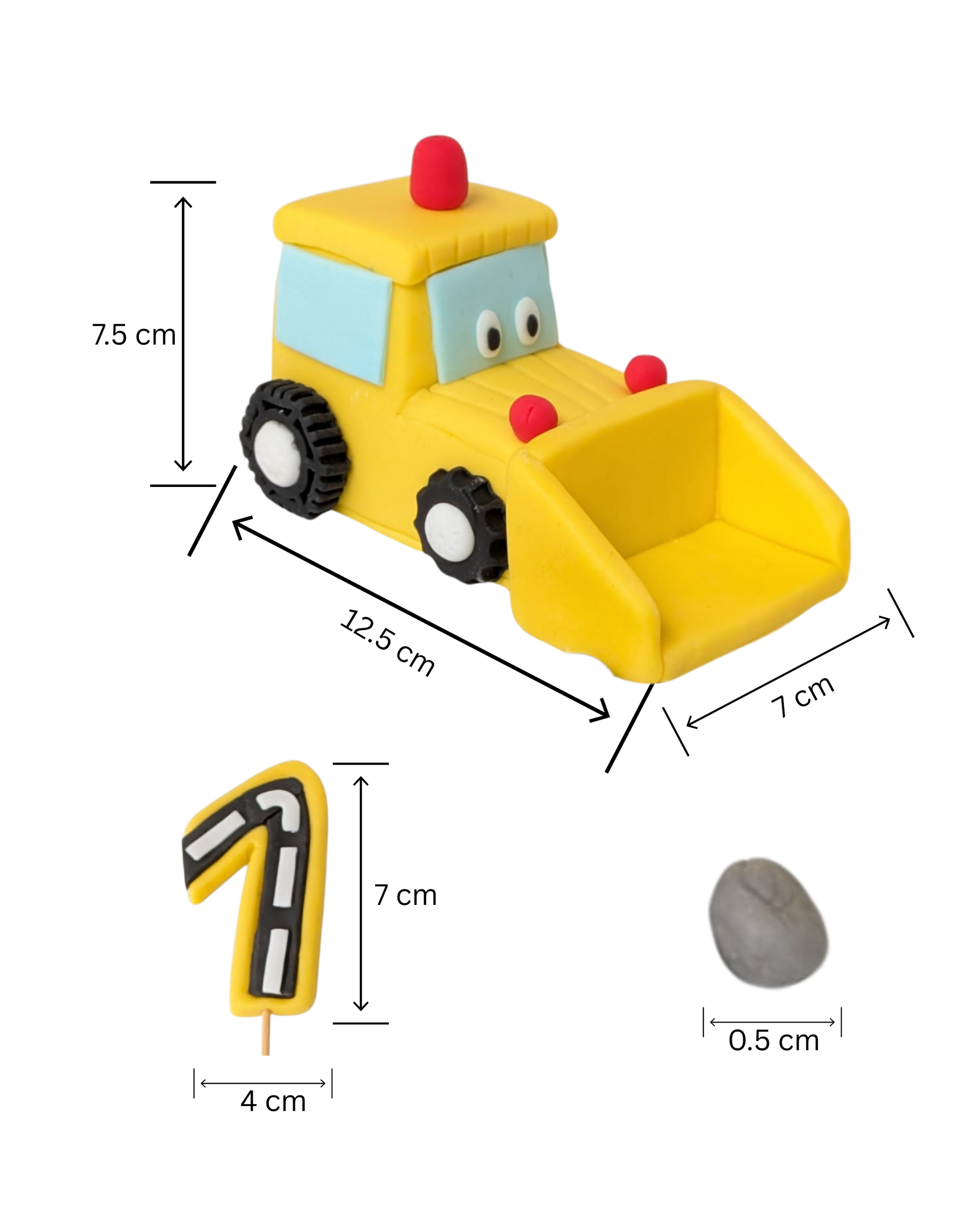 Buldozer - Set figurine Tort
