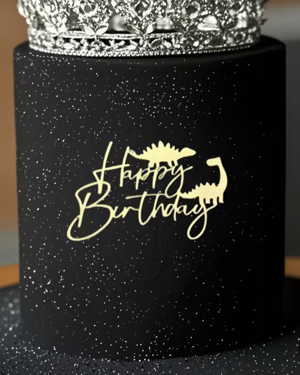 Topper "Happy Birthday" cu Dinozauri
