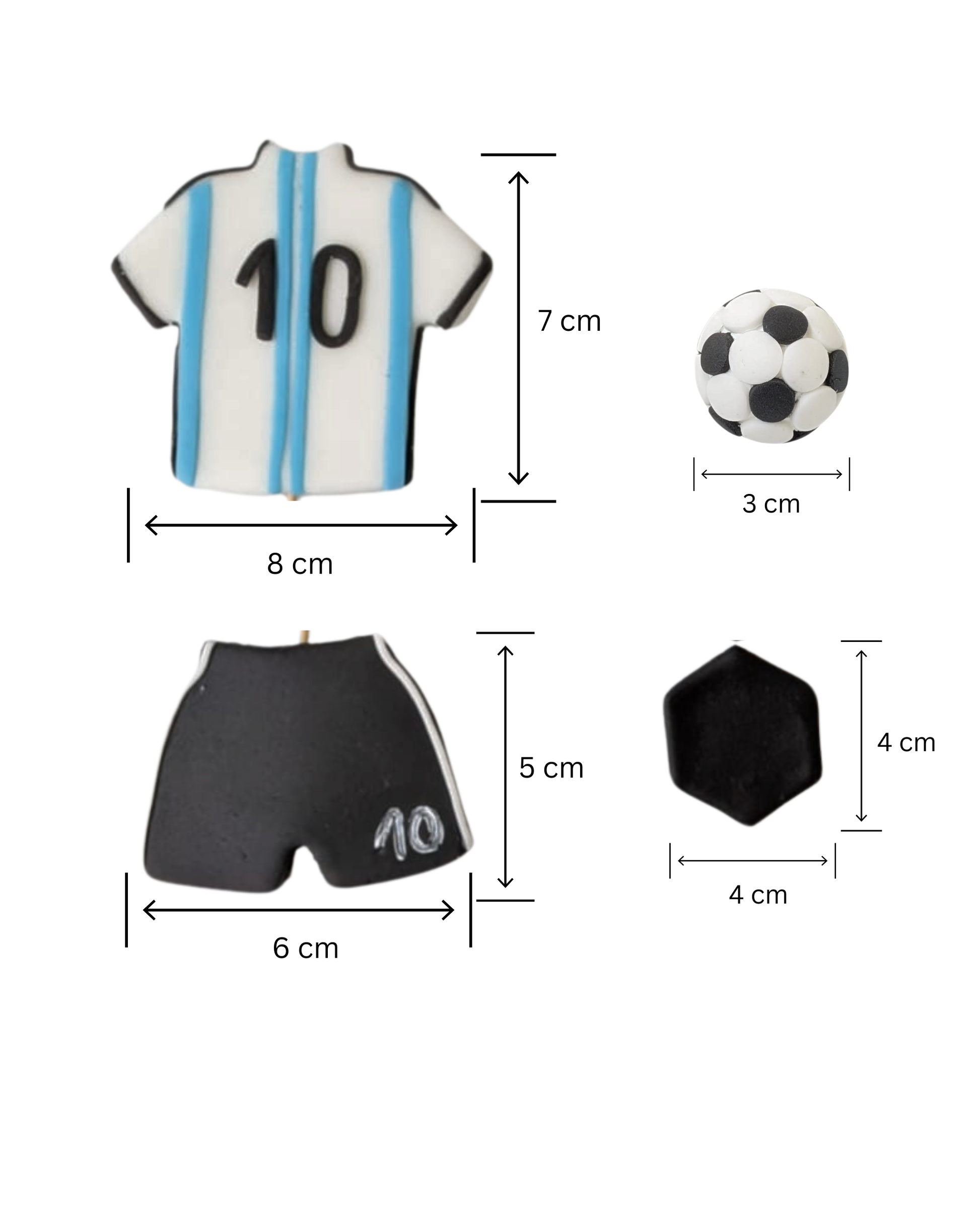 Fotbal Messi Argentina nr. 10 - Set Decor Tort
