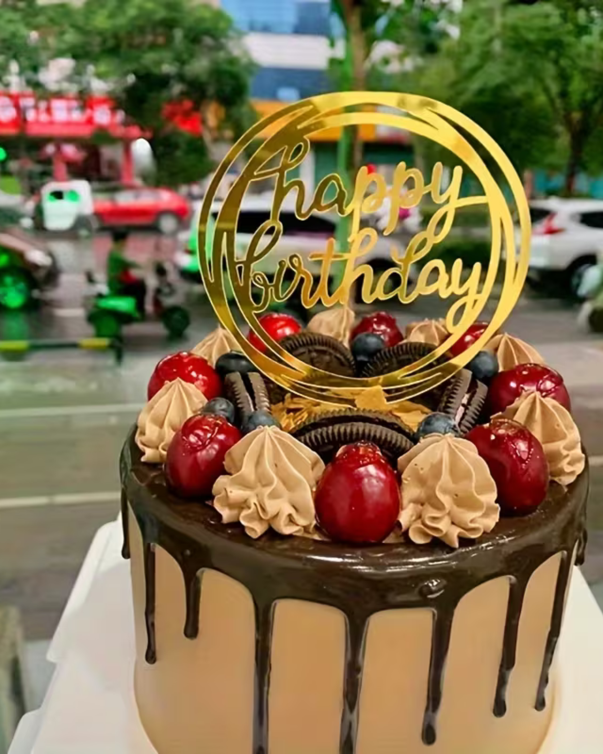 Topper Tort "Happy Birthday" – Model Rotund
