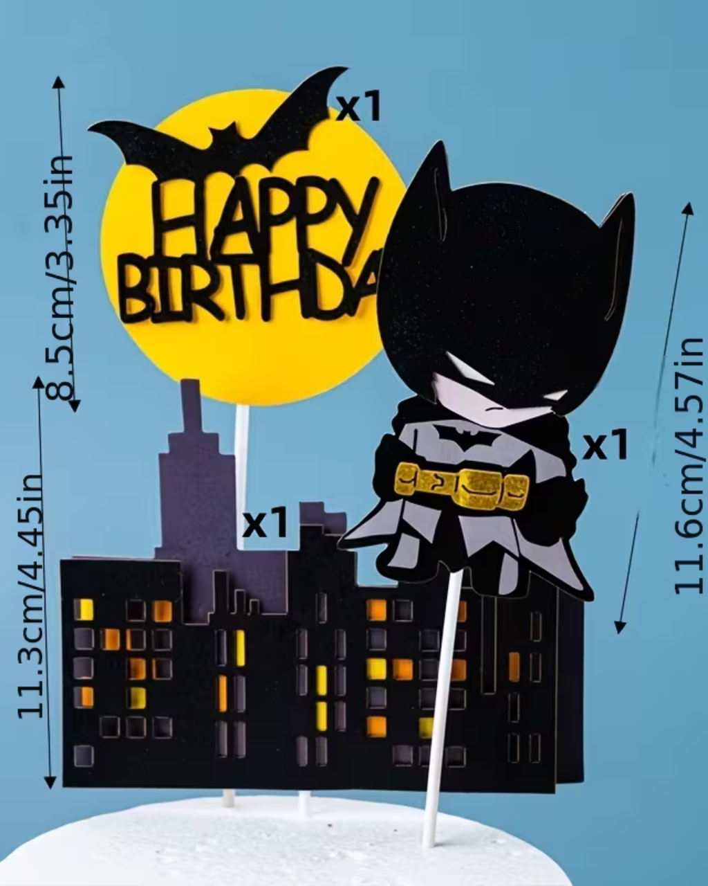 Set Toppere Tort "Batman" – 10 elemente