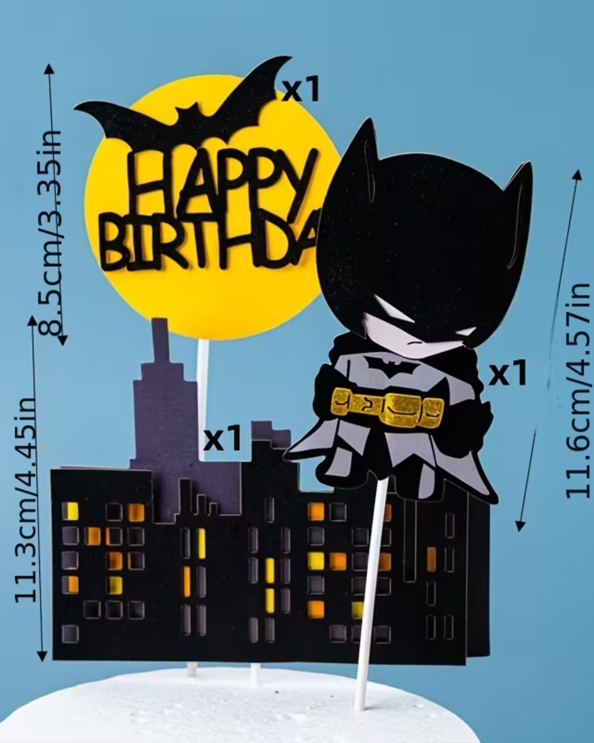 Set Toppere Tort "Batman" – 10 elemente