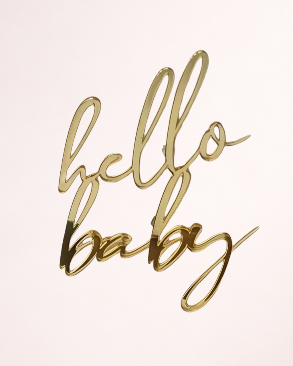 Topper Tort "Hello Baby" – Decor pentru Baby Shower și Botez