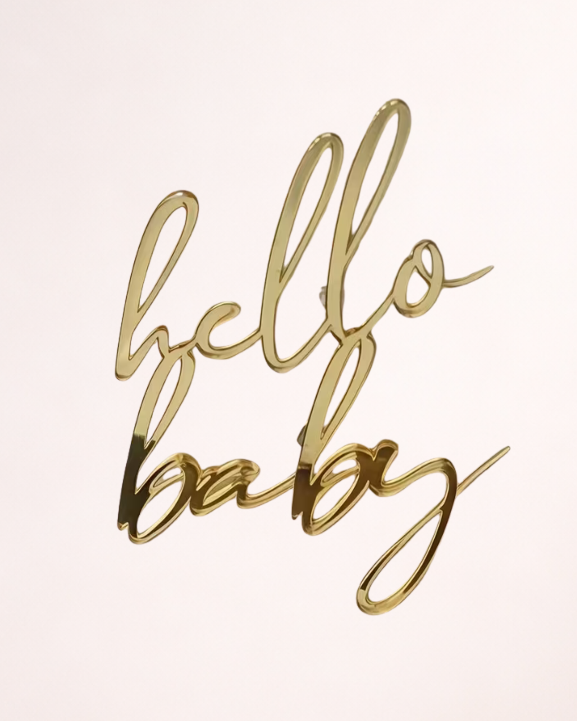 Topper Tort "Hello Baby" – Decor pentru Baby Shower și Botez