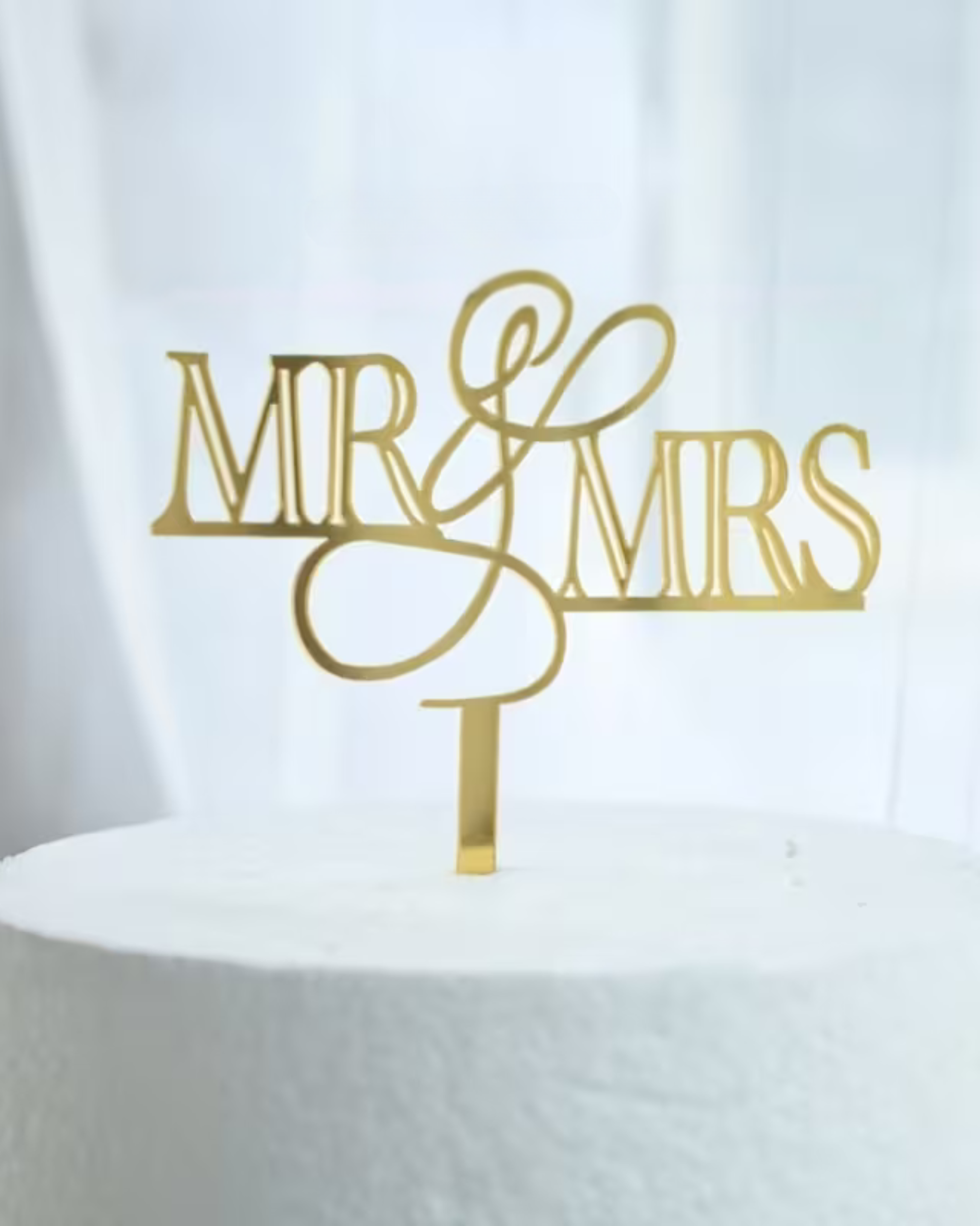Topper Tort Mr & Mrs pentru Nuntă - 6 Modele