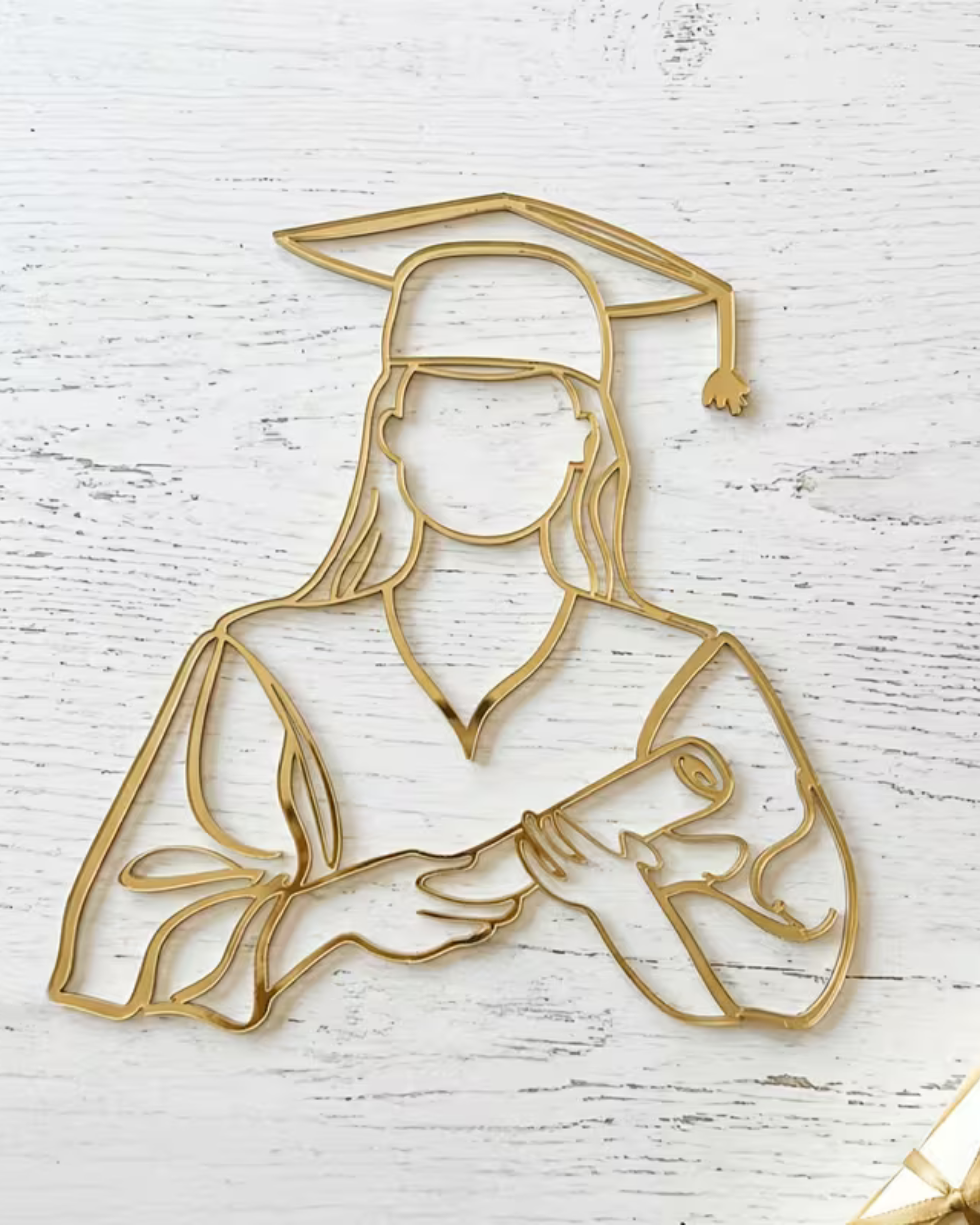 Topper Tort Absolvire – Siluetă Absolventă cu Diplomă