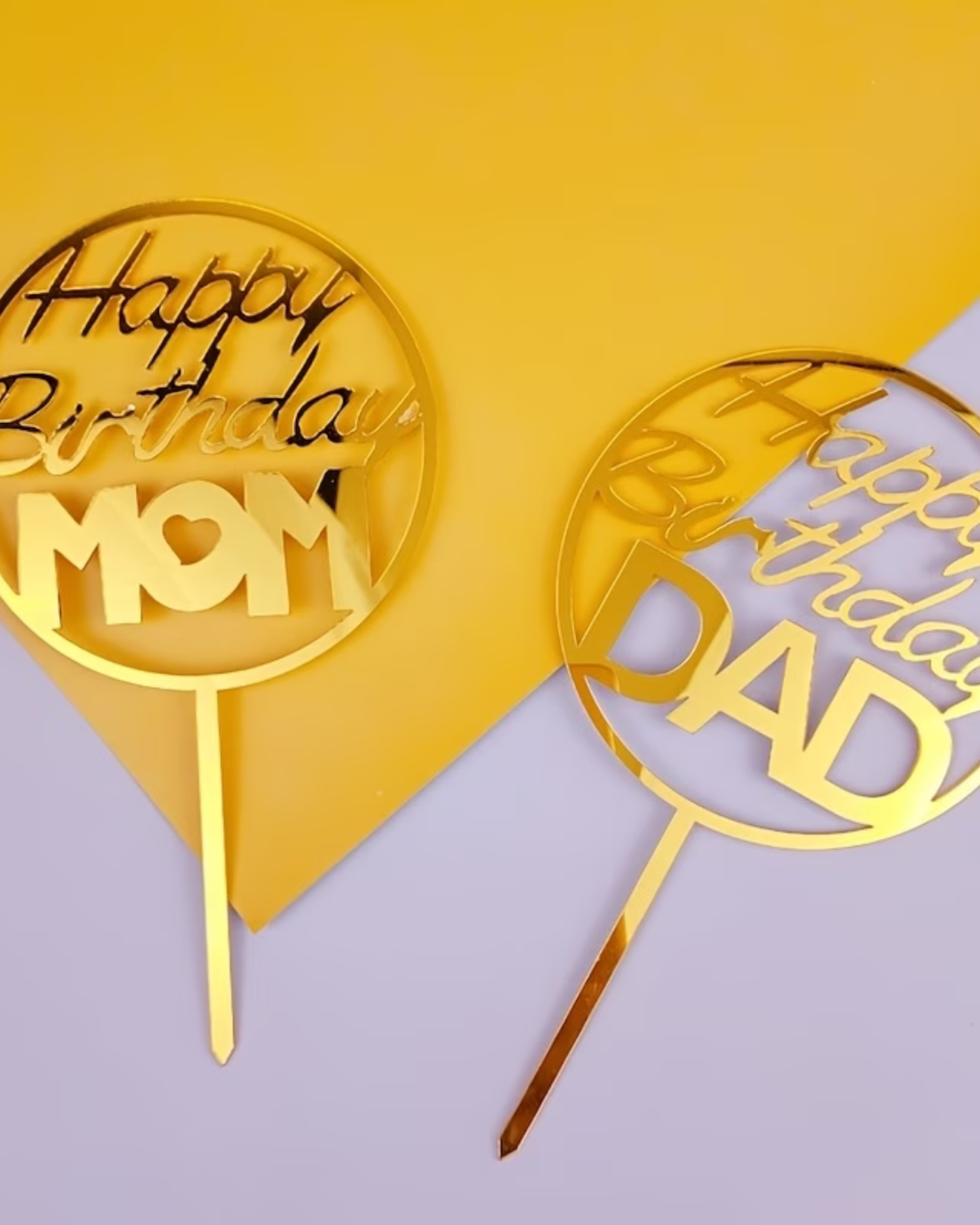 Topper Tort "Happy Birthday Mom" / "Happy Birthday Dad"