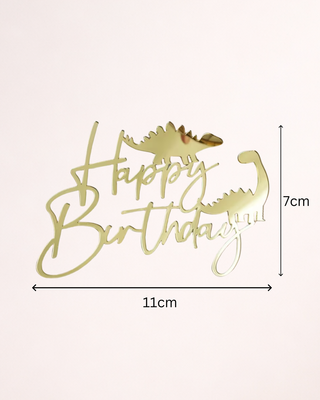 Topper "Happy Birthday" cu Dinozauri