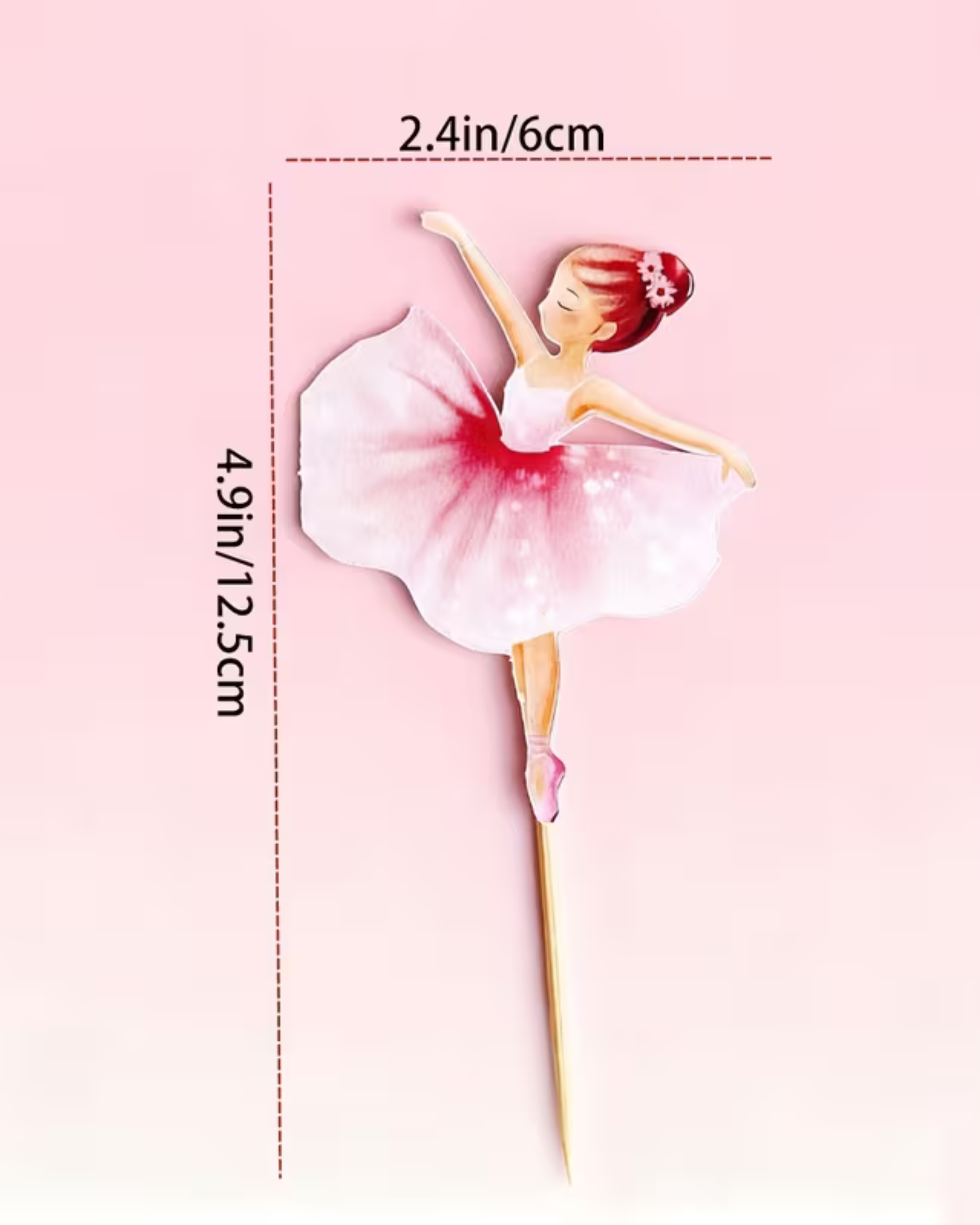 Set Toppere Cupcakes "Balerină" - 12 bucati