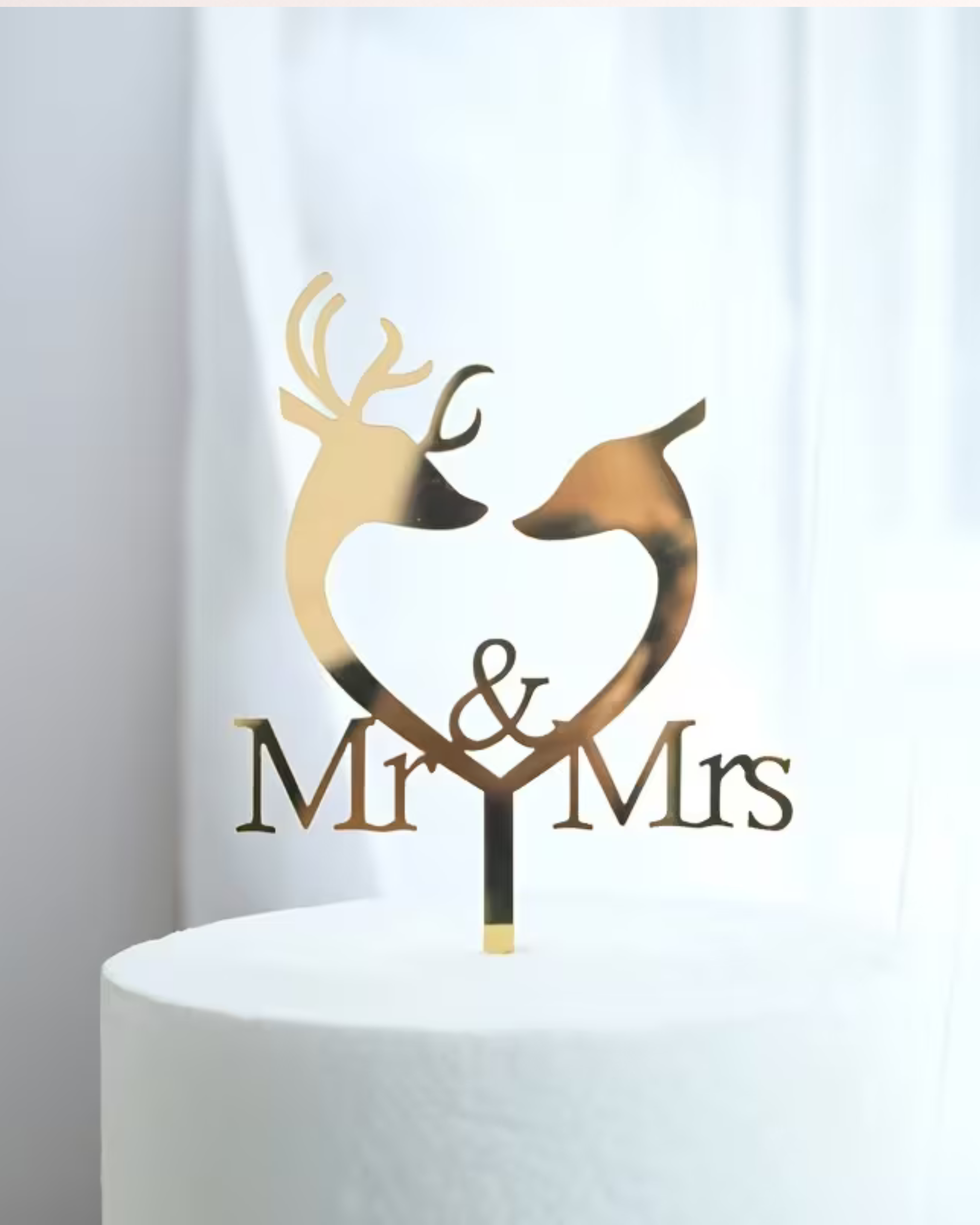 Topper Tort Mr & Mrs pentru Nuntă - 6 Modele