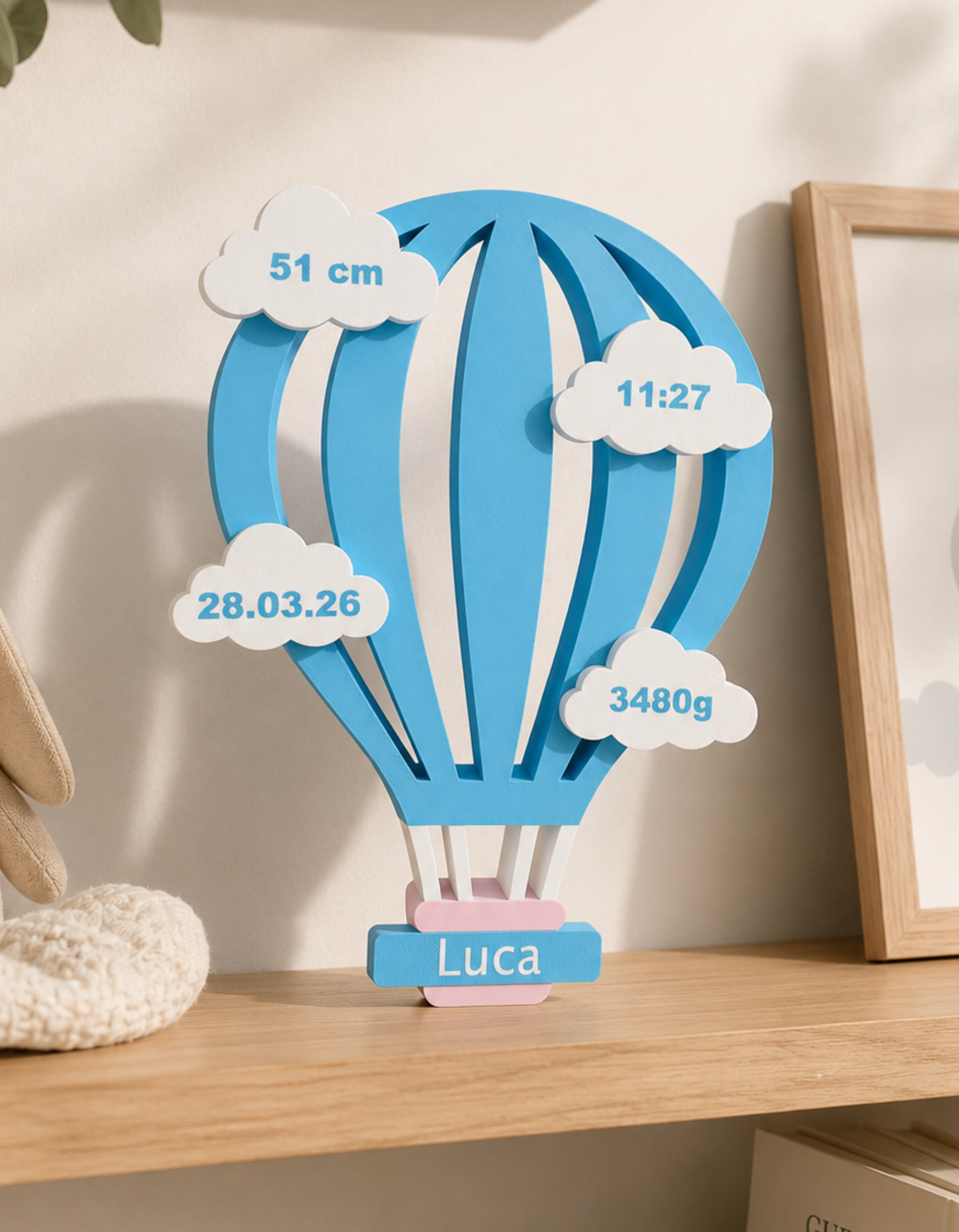 Balon personalizat cu datele nașterii – imprimat 3D