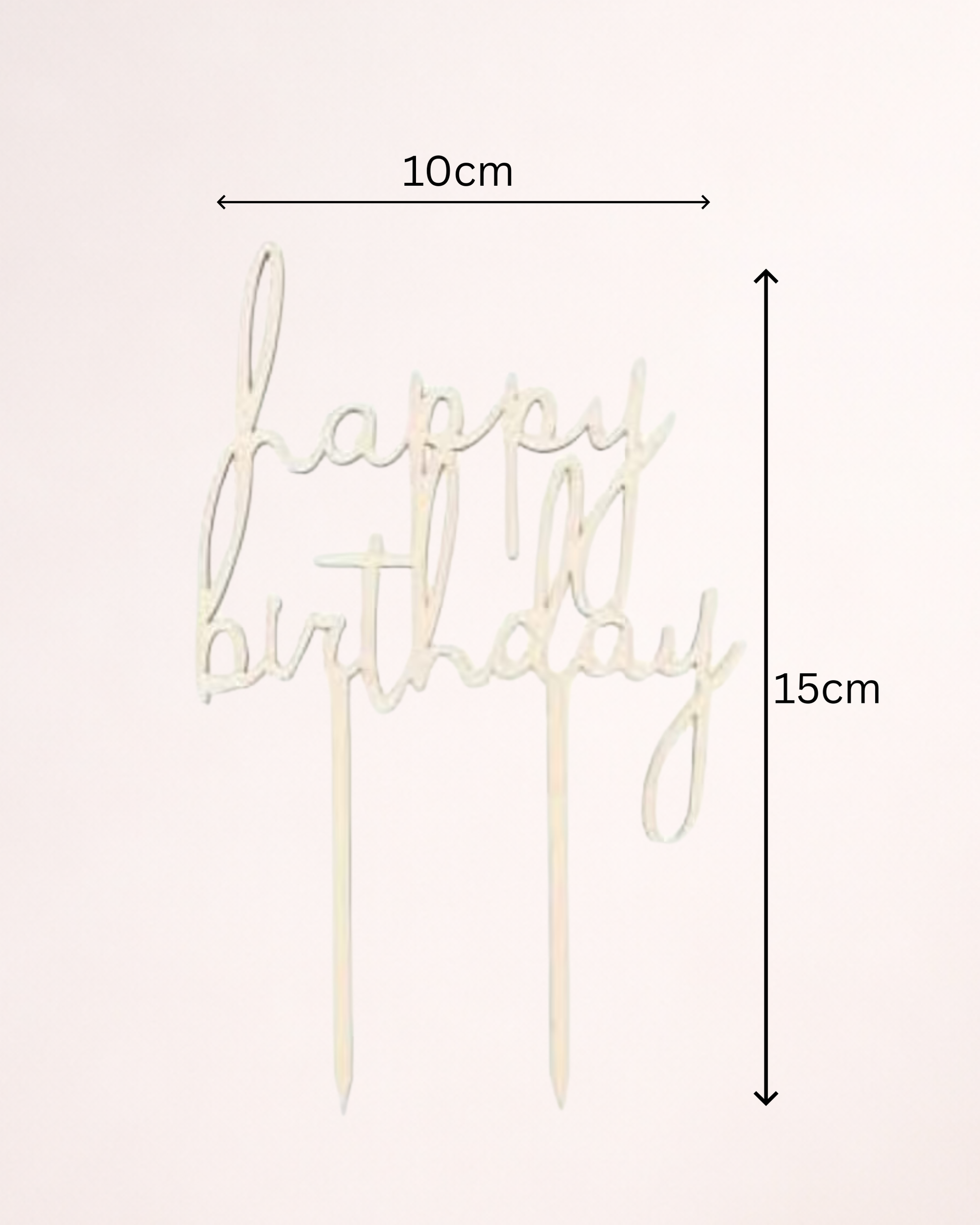 Topper tort "Happy Birthday" din lemn