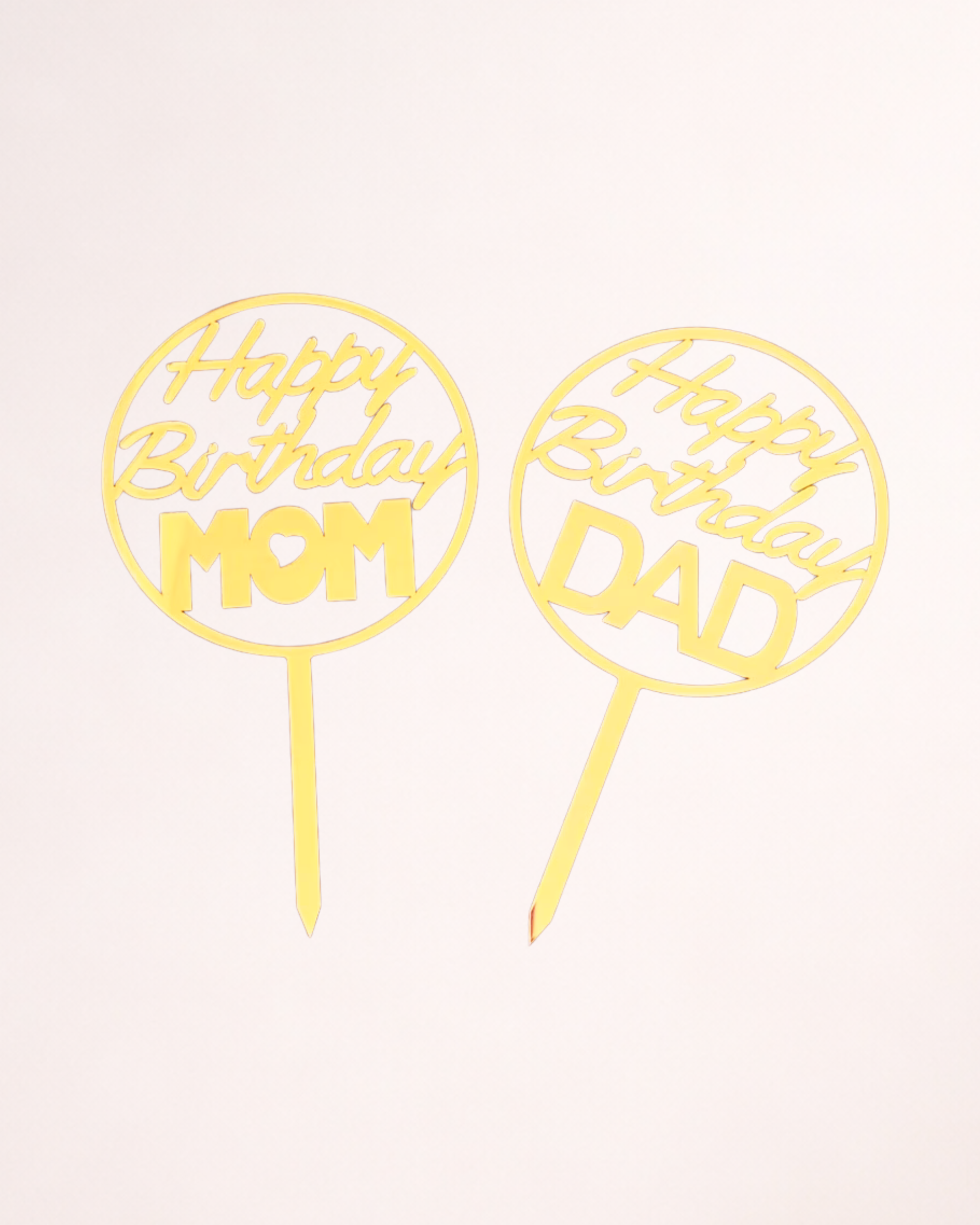 Topper Tort "Happy Birthday Mom" / "Happy Birthday Dad"