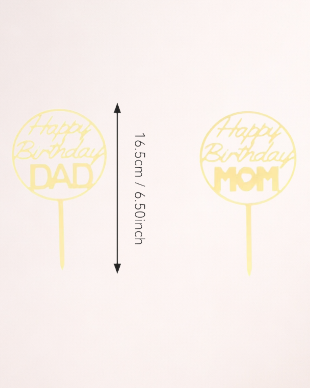 Topper Tort "Happy Birthday Mom" / "Happy Birthday Dad"
