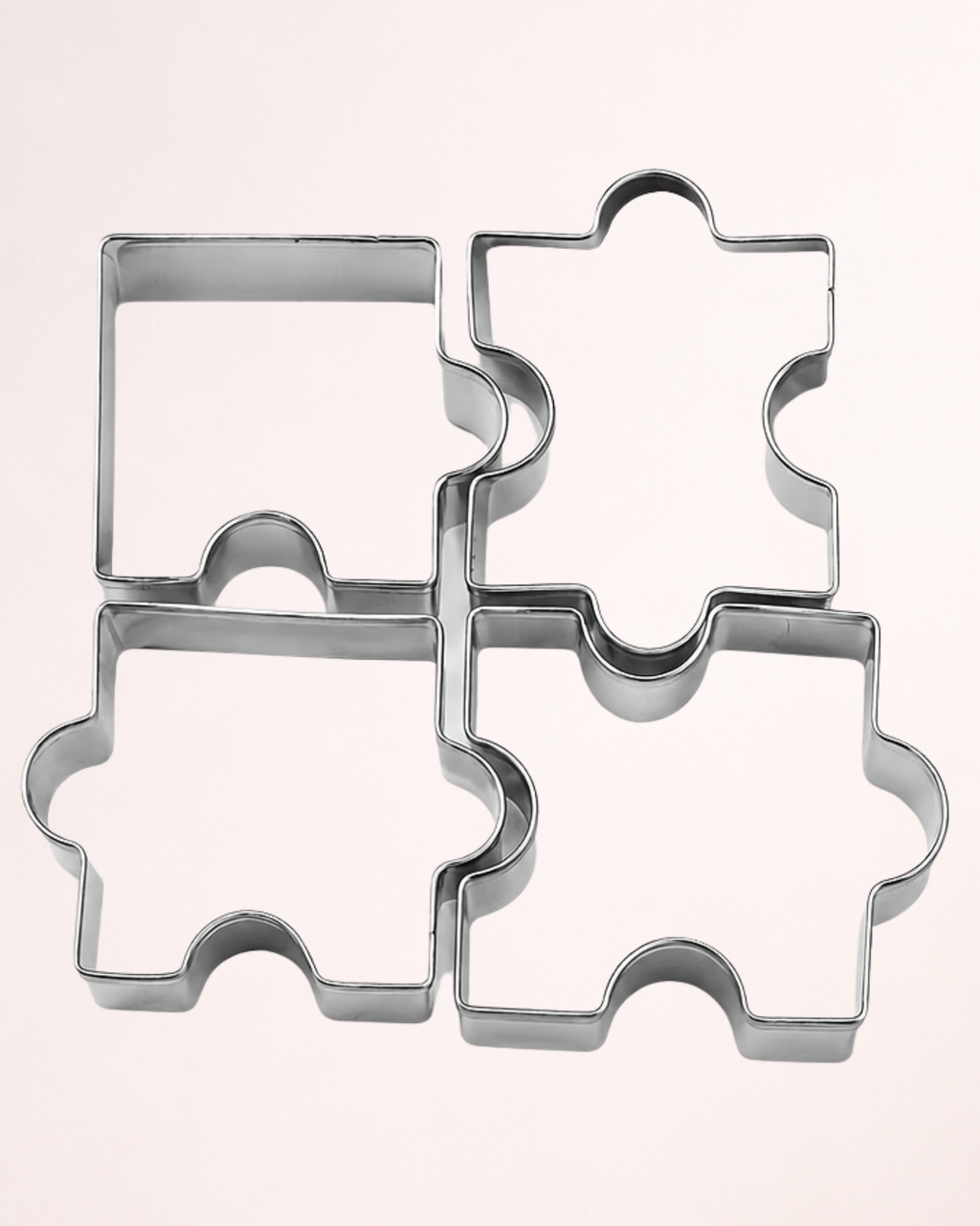 Set 4 decupatoare pentru pastă de zahăr "Puzzle"