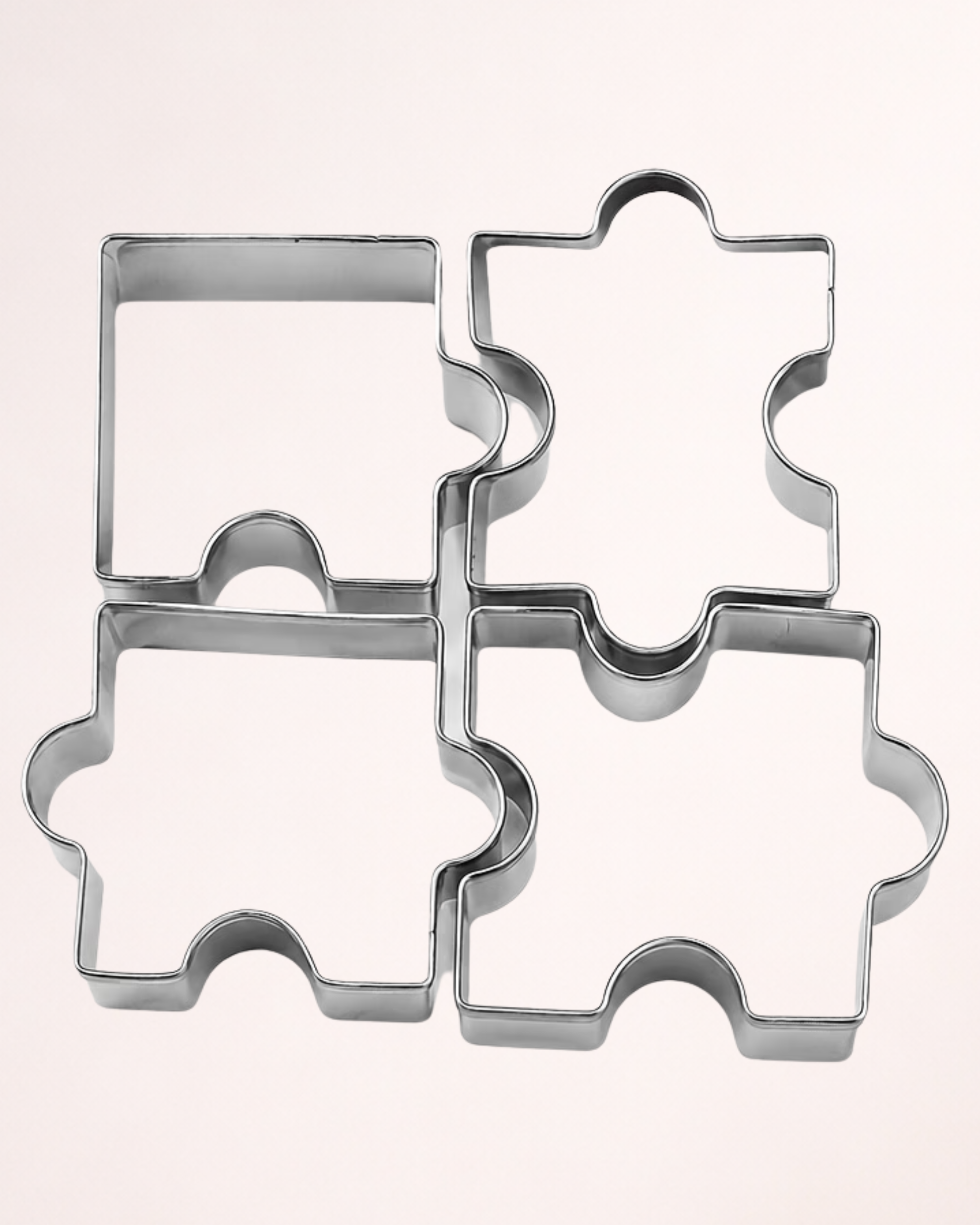 Set 4 decupatoare pentru pastă de zahăr "Puzzle"