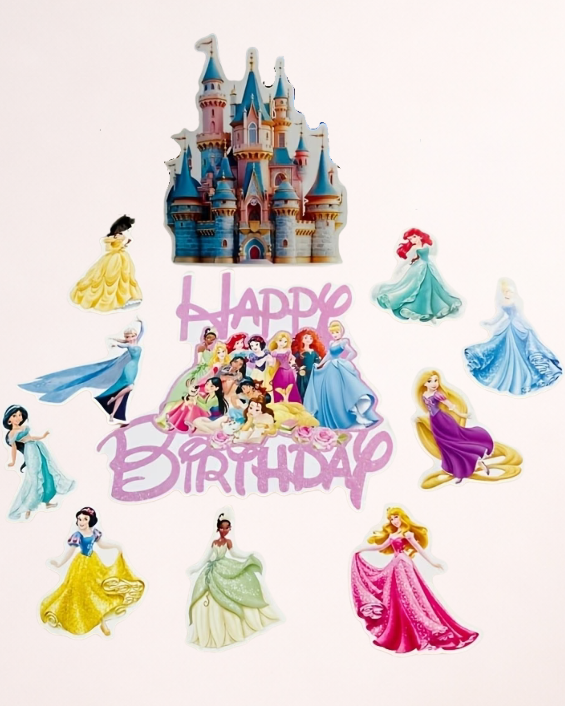 Set Toppere Tort "Prințese Disney" - 11 elemente