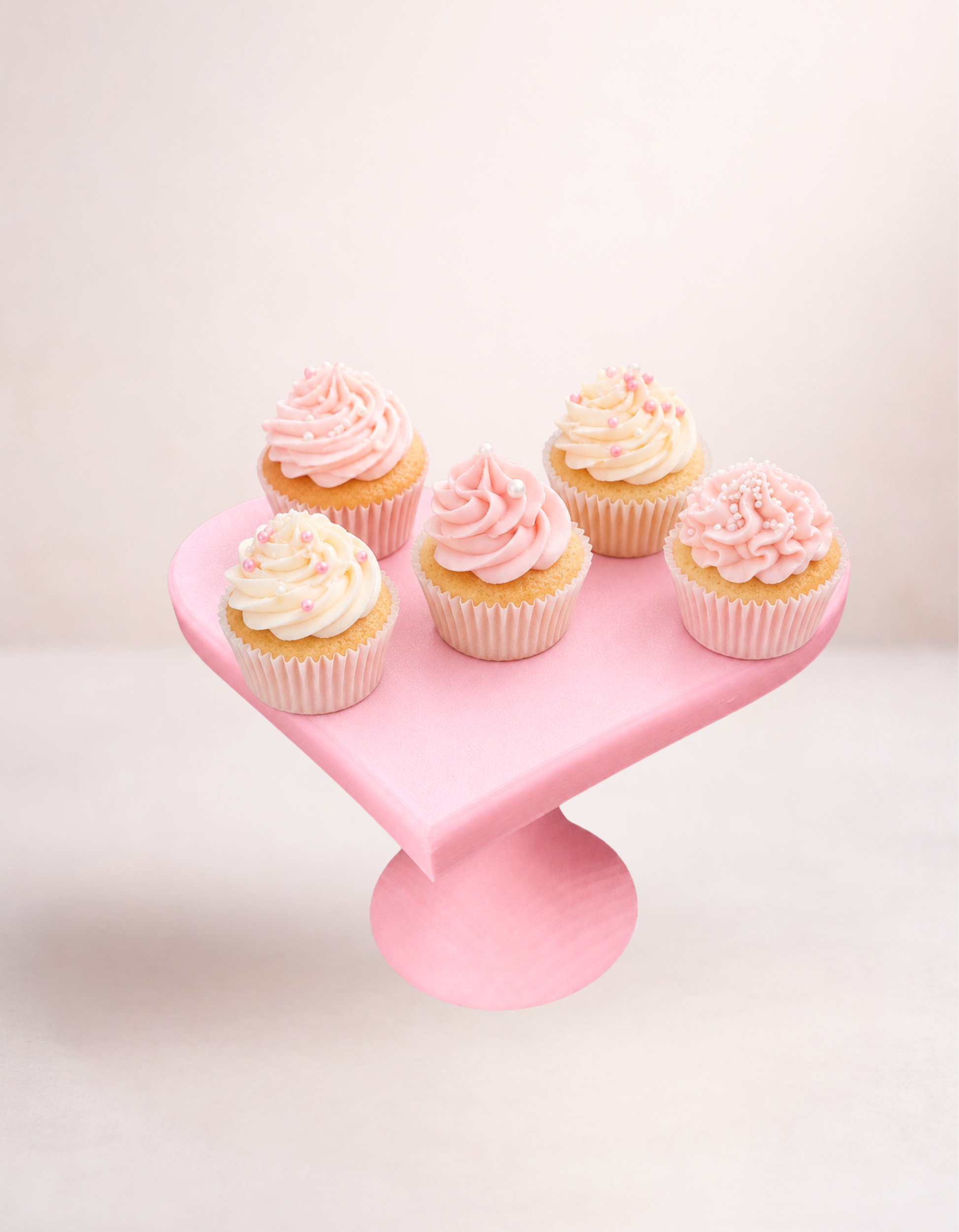 Suport tort pentru cupcakes și mini-tort - Inimă