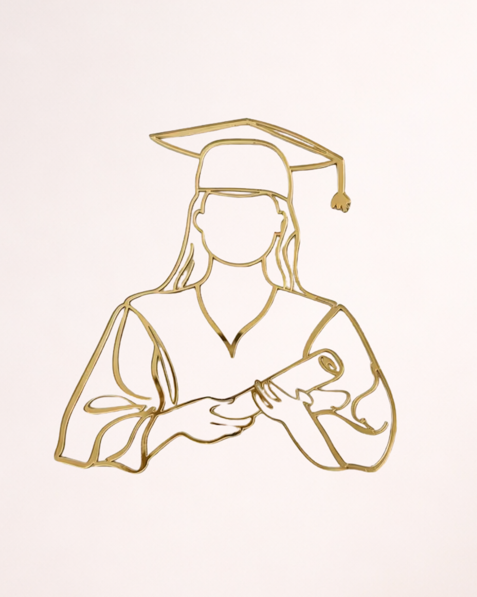 Topper Tort Absolvire – Siluetă Absolventă cu Diplomă