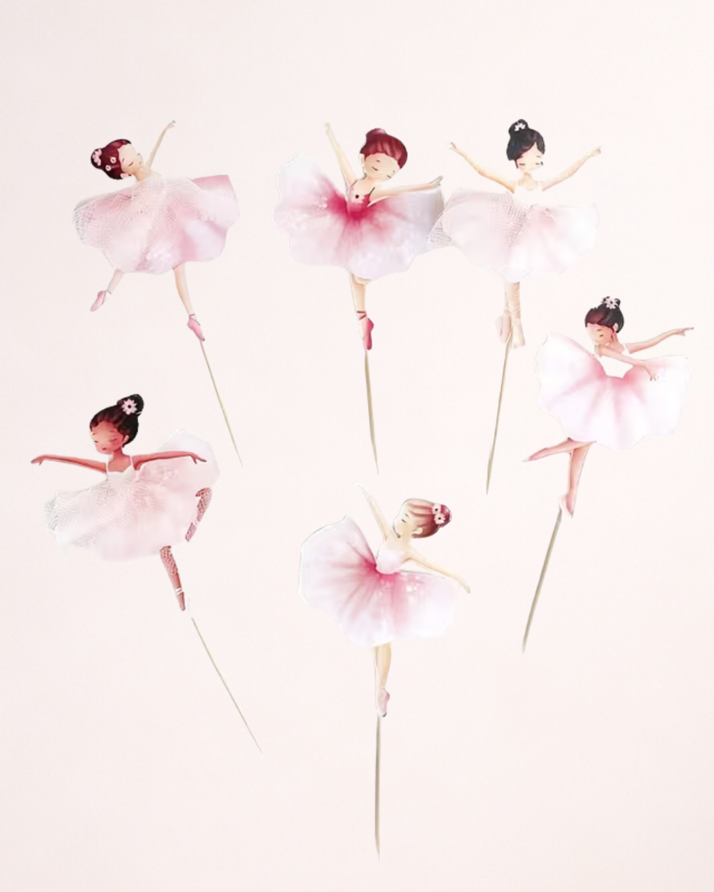 Set Toppere Cupcakes "Balerină" - 12 bucati