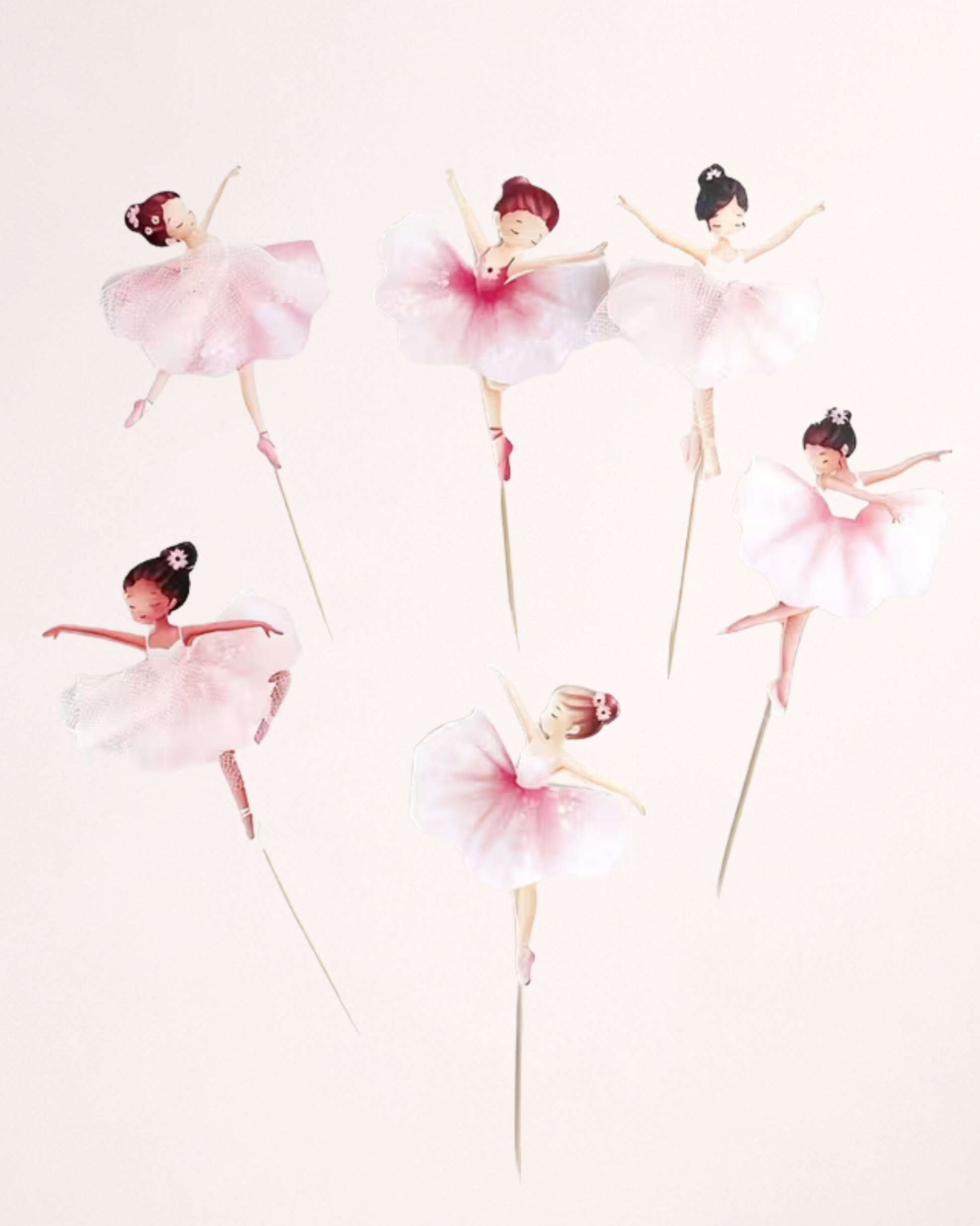 Set Toppere Cupcakes "Balerină" - 12 bucati