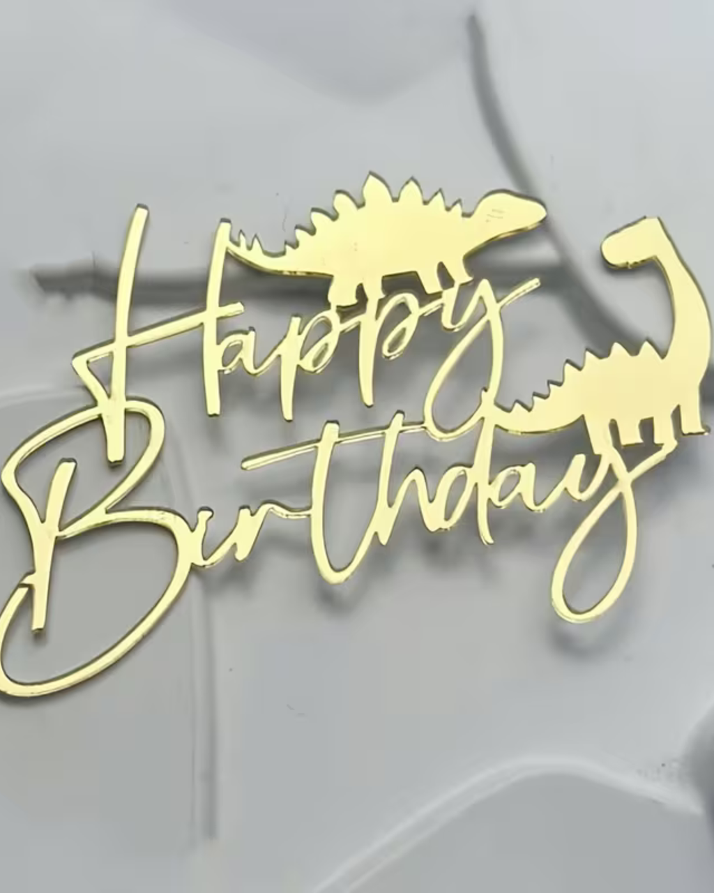 Topper "Happy Birthday" cu Dinozauri