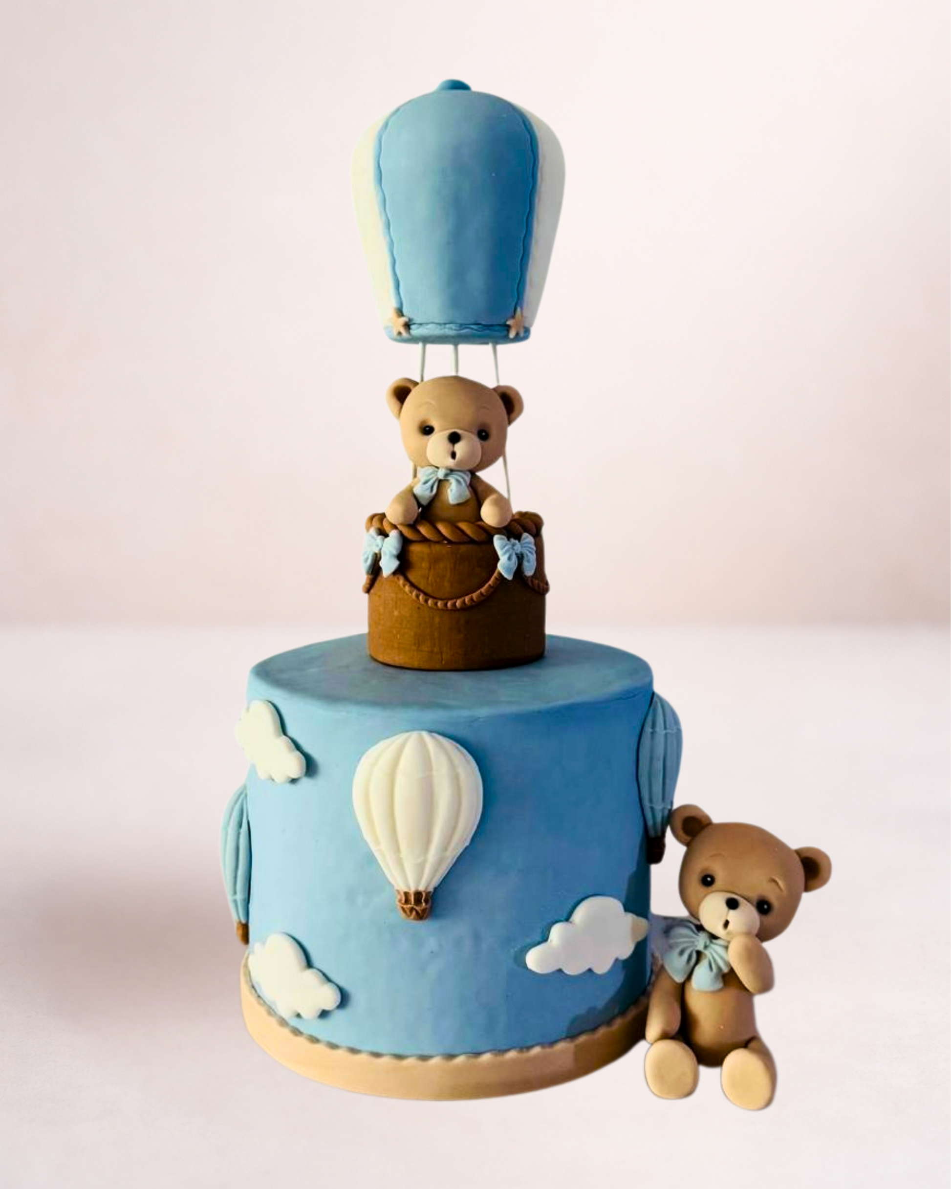 Doi Ursuleți cu Balonul - Set Figurine Tort