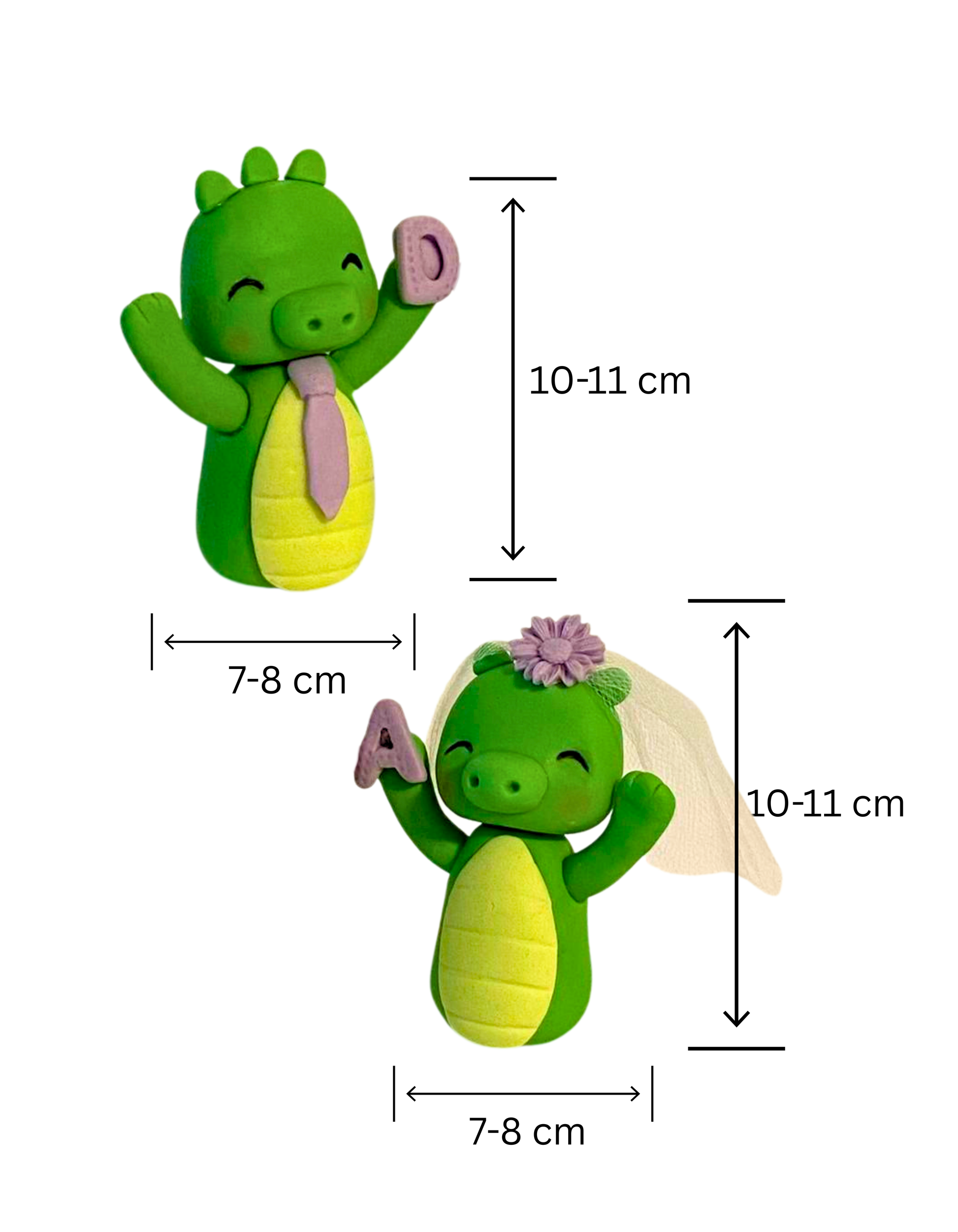 Crocodili Mire și Mireasă - Set Figurine Tort
