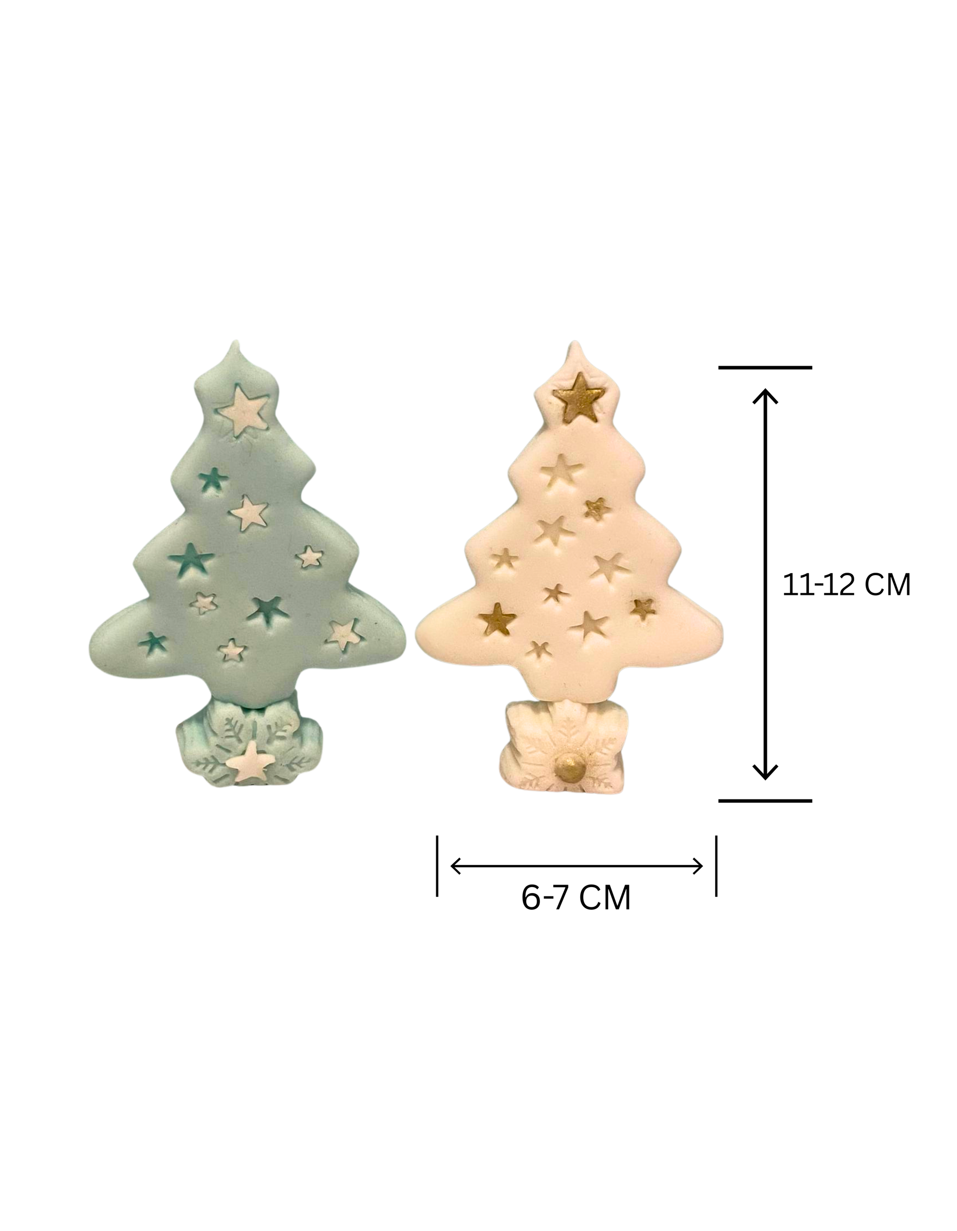 Set Figurine pentru tort - 2 brazi de Crăciun