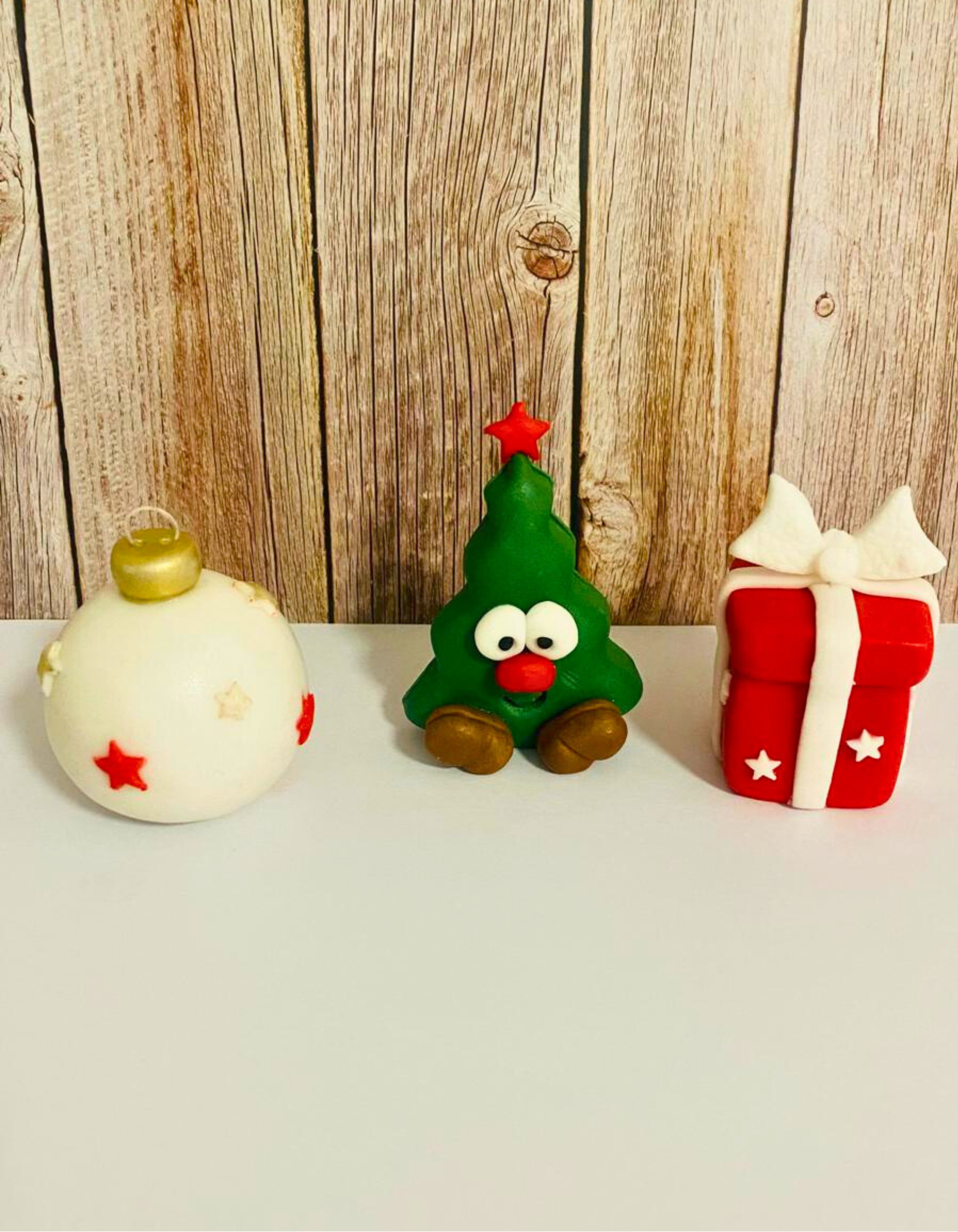 Set Figurine pentru tort - 3 figurine de Crăciun