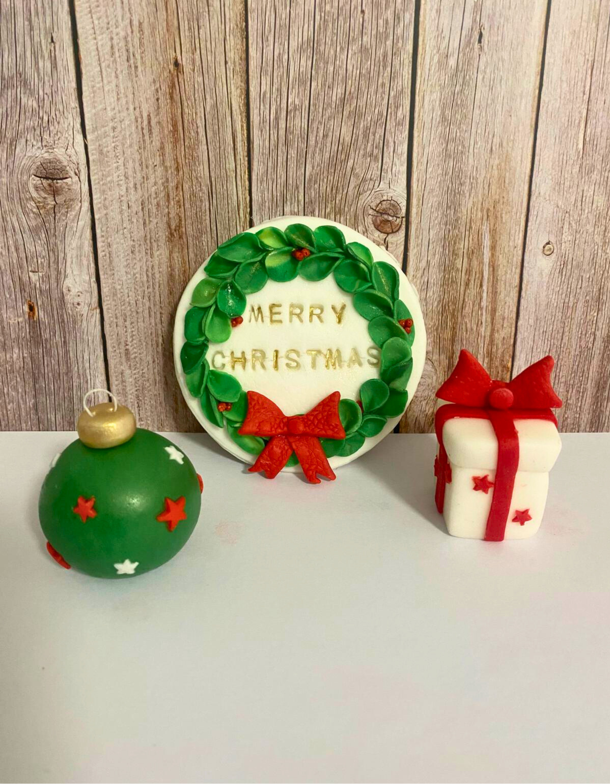 Set Figurine pentru tort - 3 figurine de Crăciun