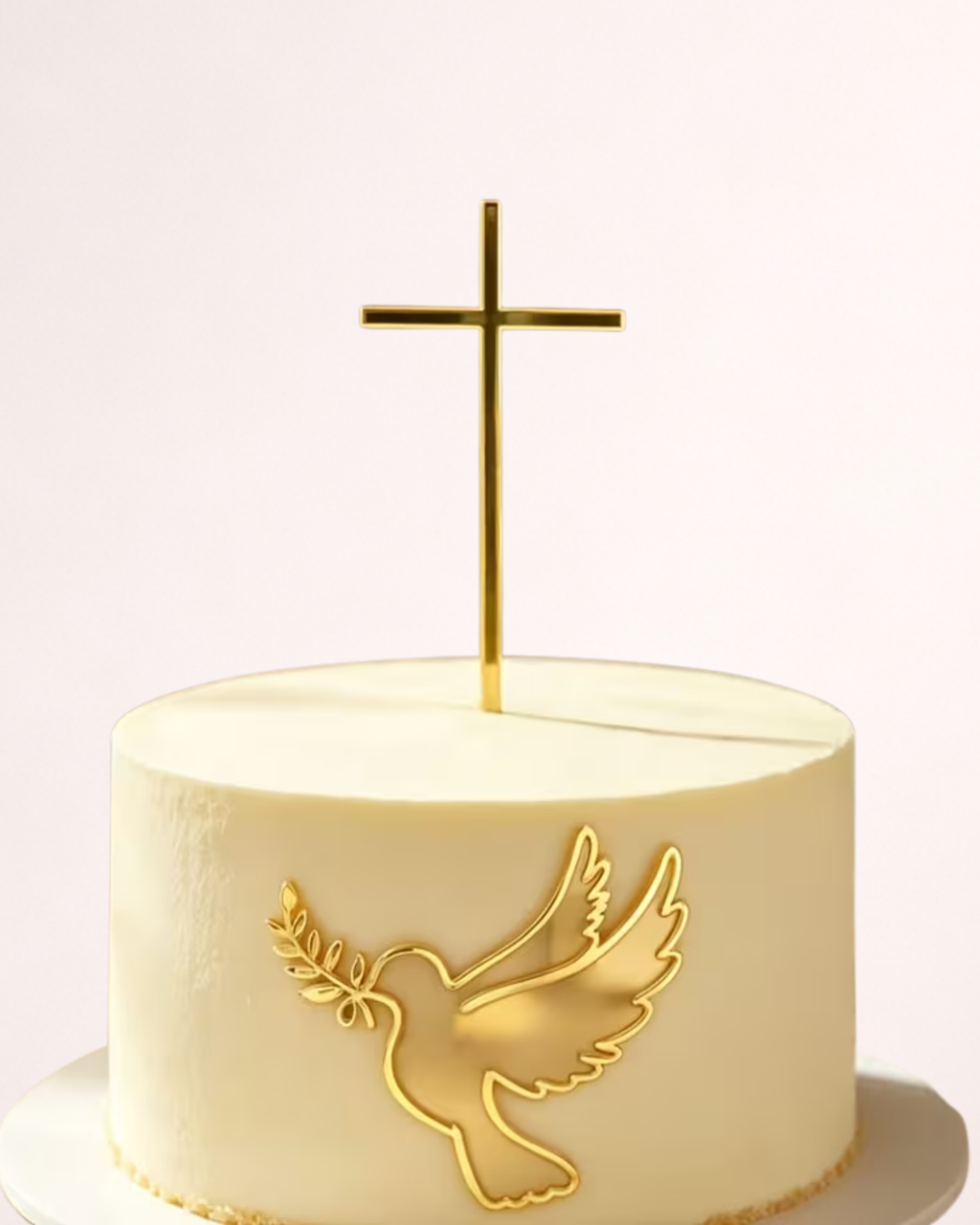 Set Toppere Botez "Cruce și Porumbel" - Decor Tort