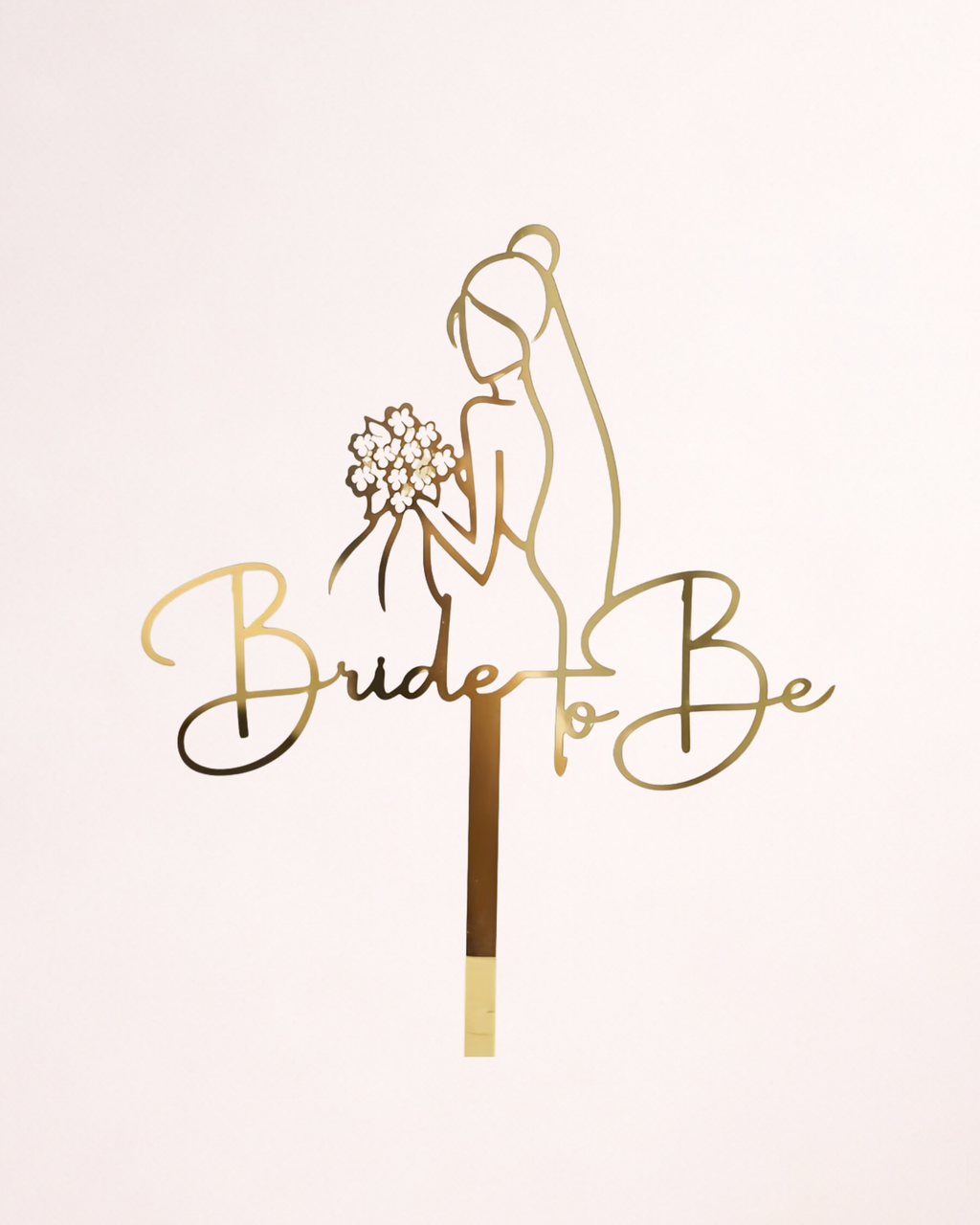 Topper Tort "Bride to Be" – Mireasă cu Buchet