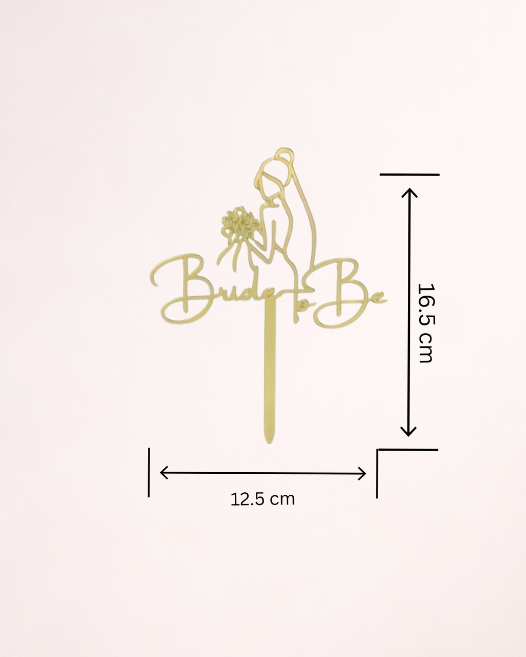 Topper Tort "Bride to Be" – Mireasă cu Buchet