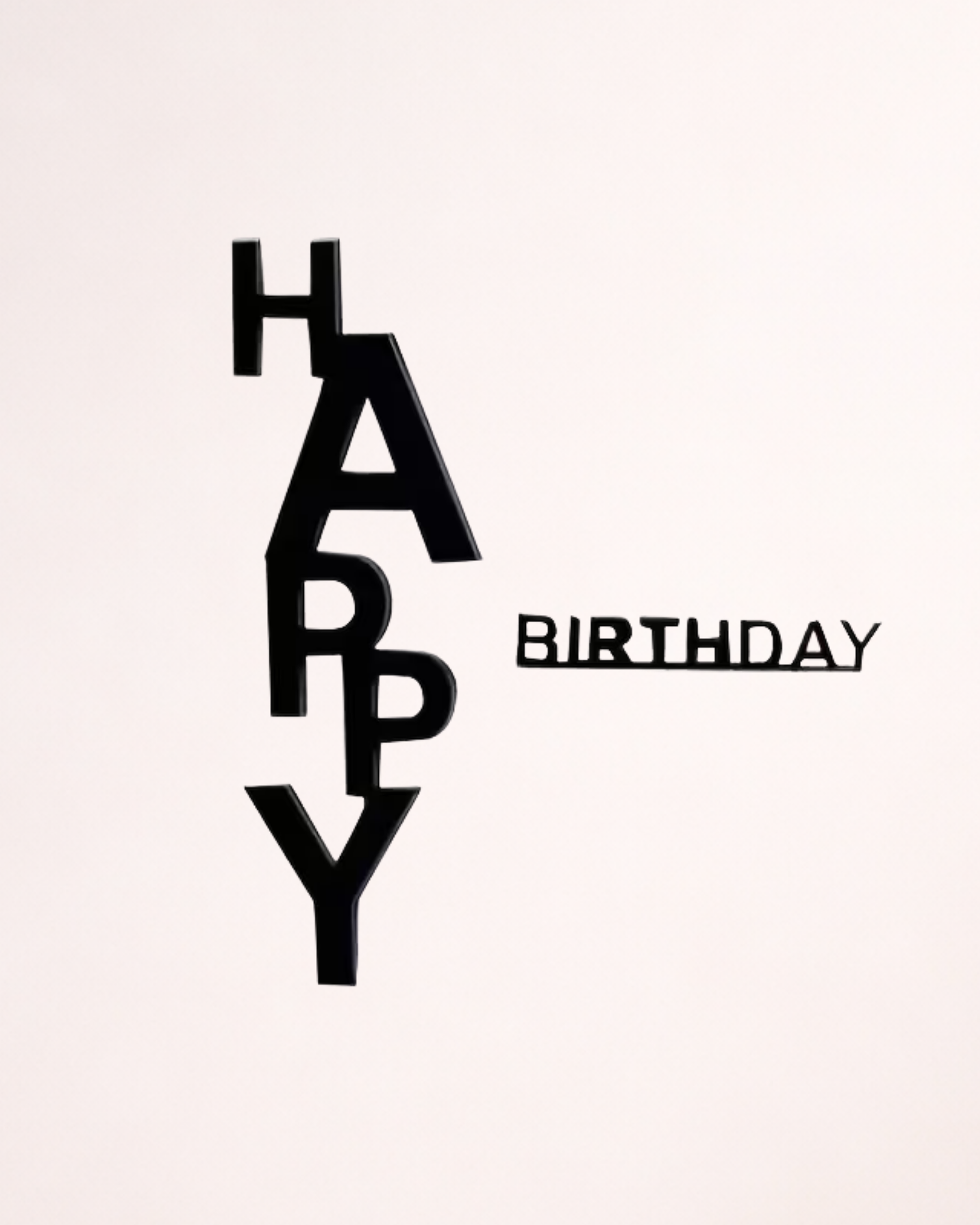 Topper Tort "Happy Birthday" Modern