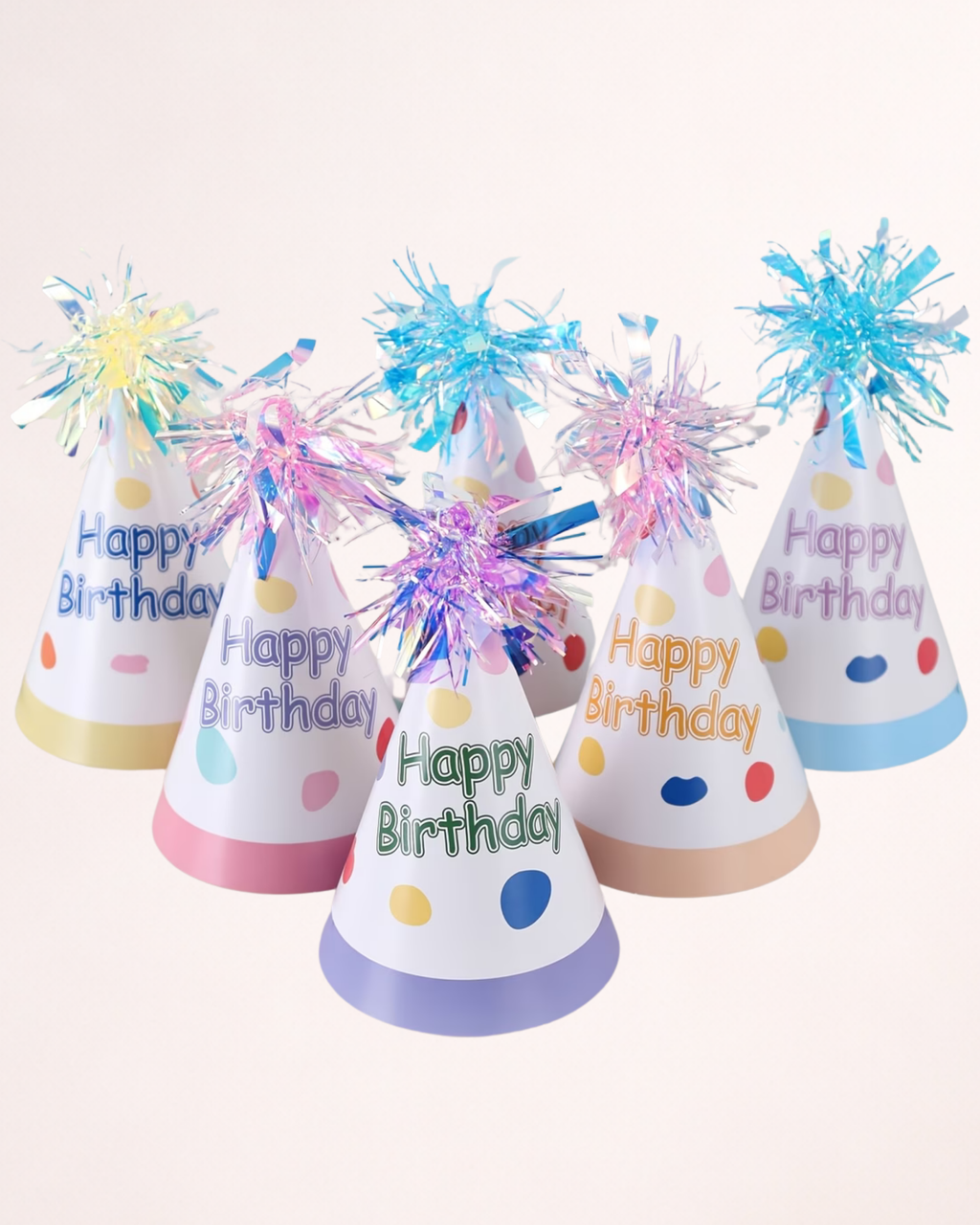 Coifuri party Happy Birthday – Set 6 bucăți