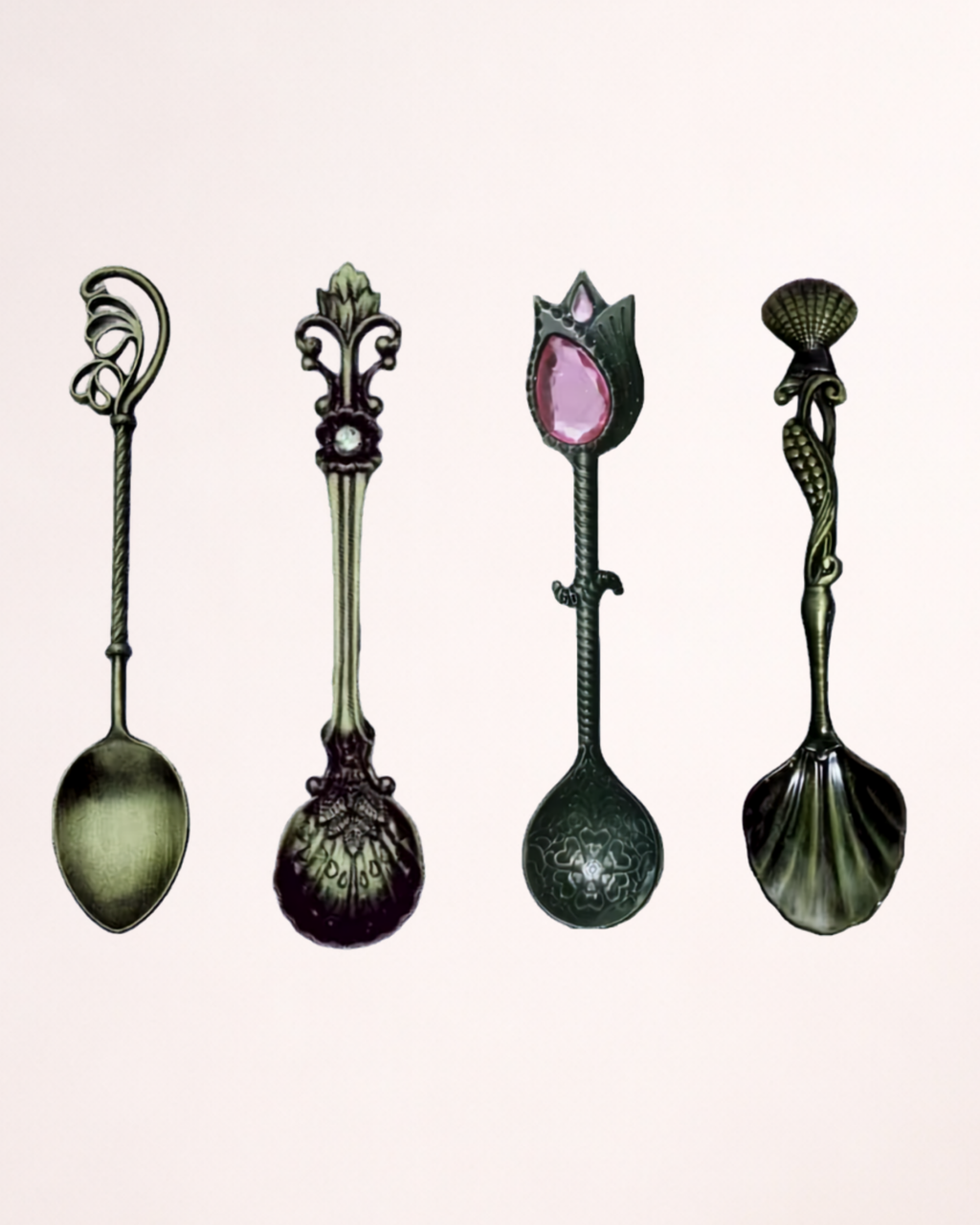 Set 4 lingurițe pentru desert – Design vintage