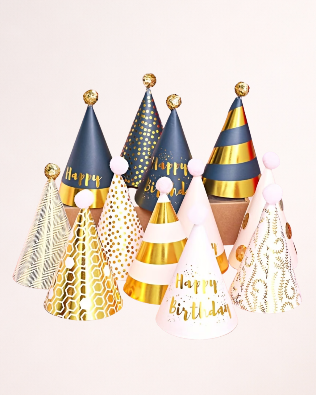 Coifuri party Happy Birthday – Set 12 bucăți