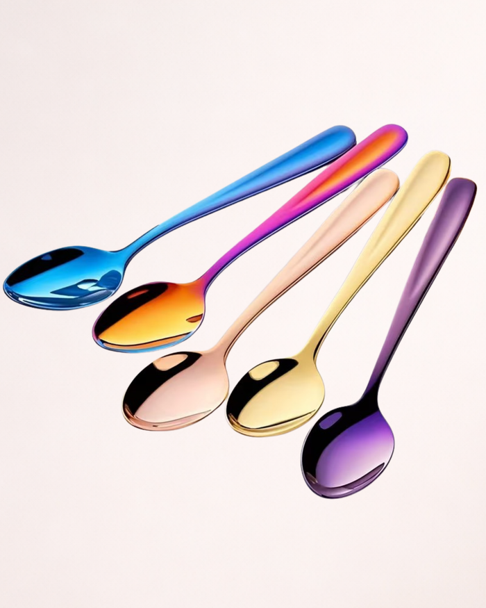 Set 8 lingurițe colorate pentru desert