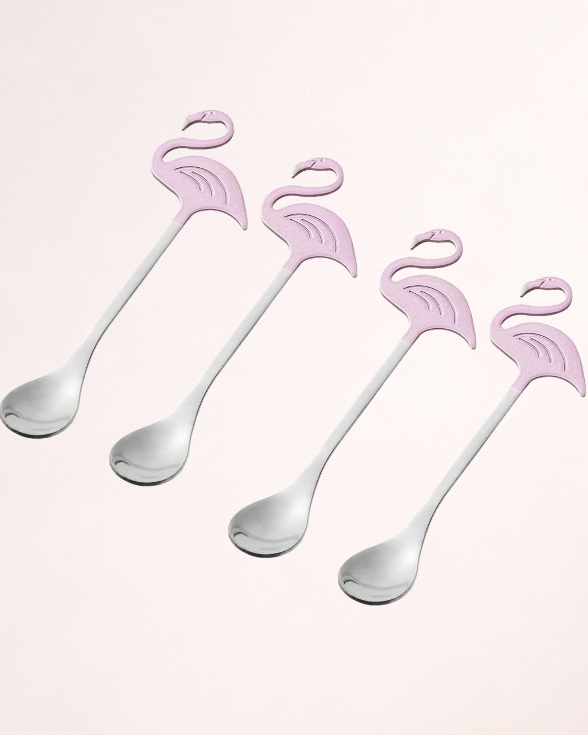 Set 4 lingurițe pentru desert "Flamingo"