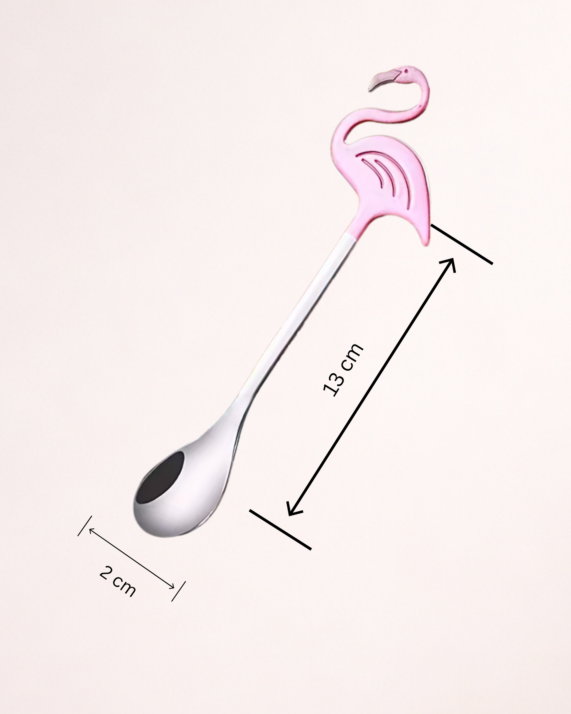 Set 4 lingurițe pentru desert "Flamingo"