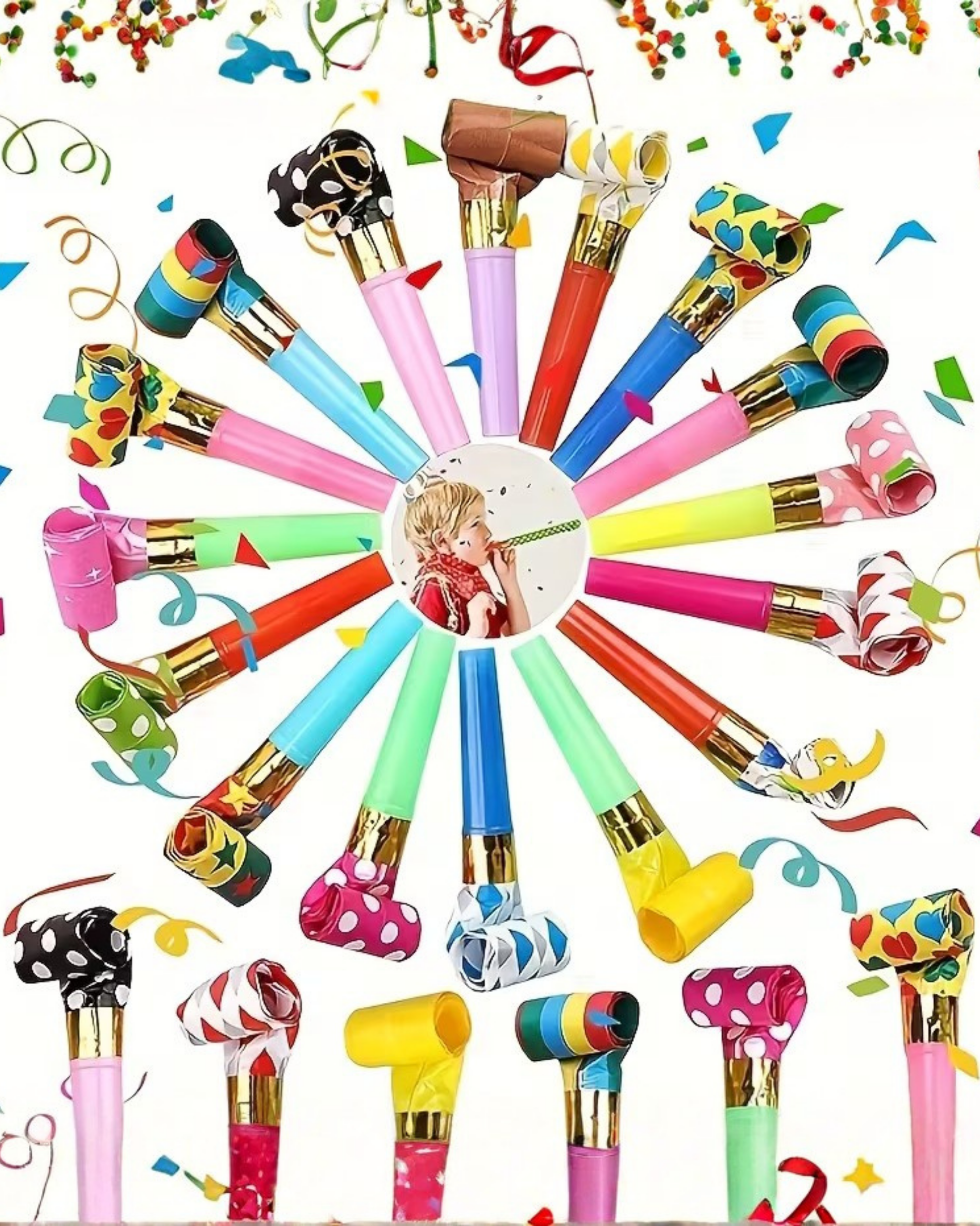 Set suflători party – 25 bucăți