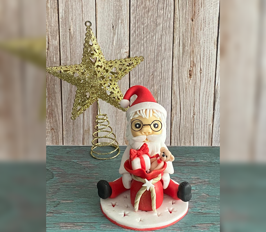 Figurină tort Moș Crăciun