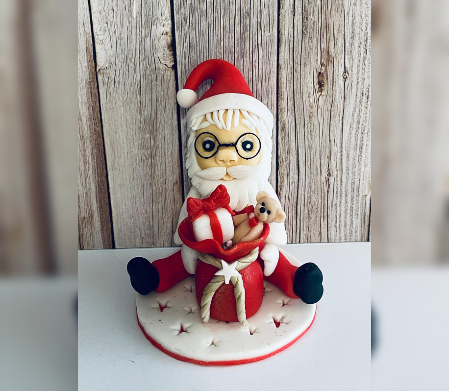 Figurină tort Moș Crăciun